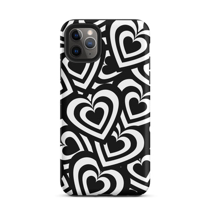 Black & White Hearts iPhone Case iPhone 11 Pro Max Matte