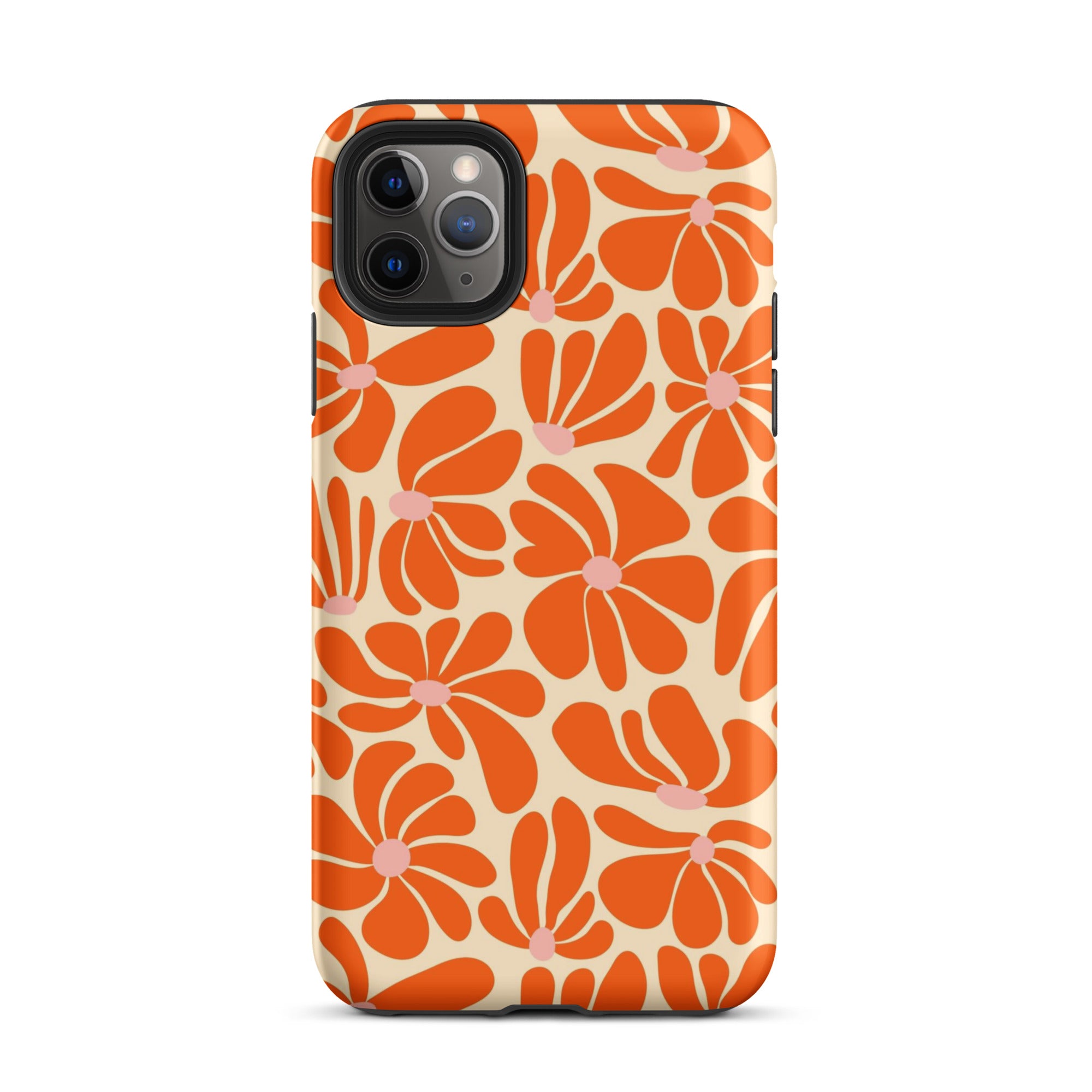Orange Vintage Flowers iPhone Case iPhone 11 Pro Max Matte