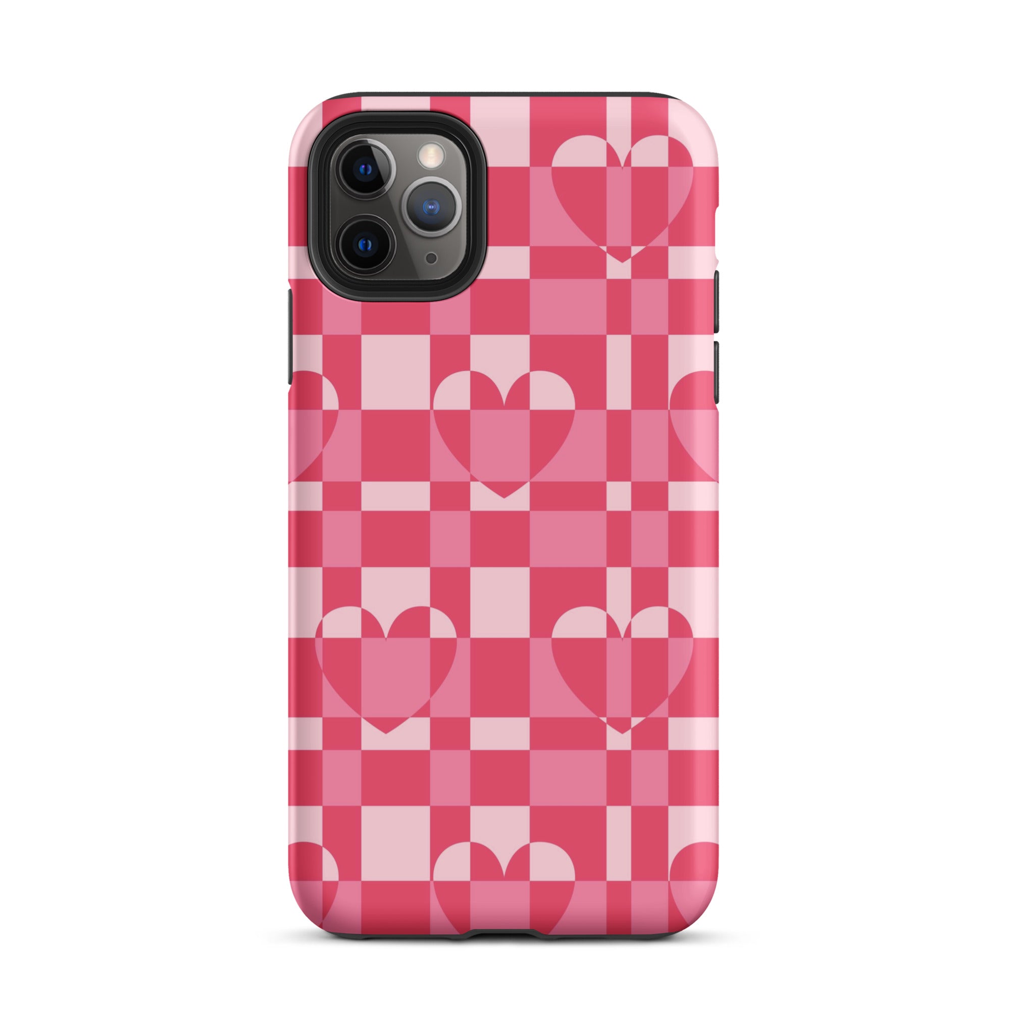 Hearts Checkered iPhone Case iPhone 11 Pro Max Matte