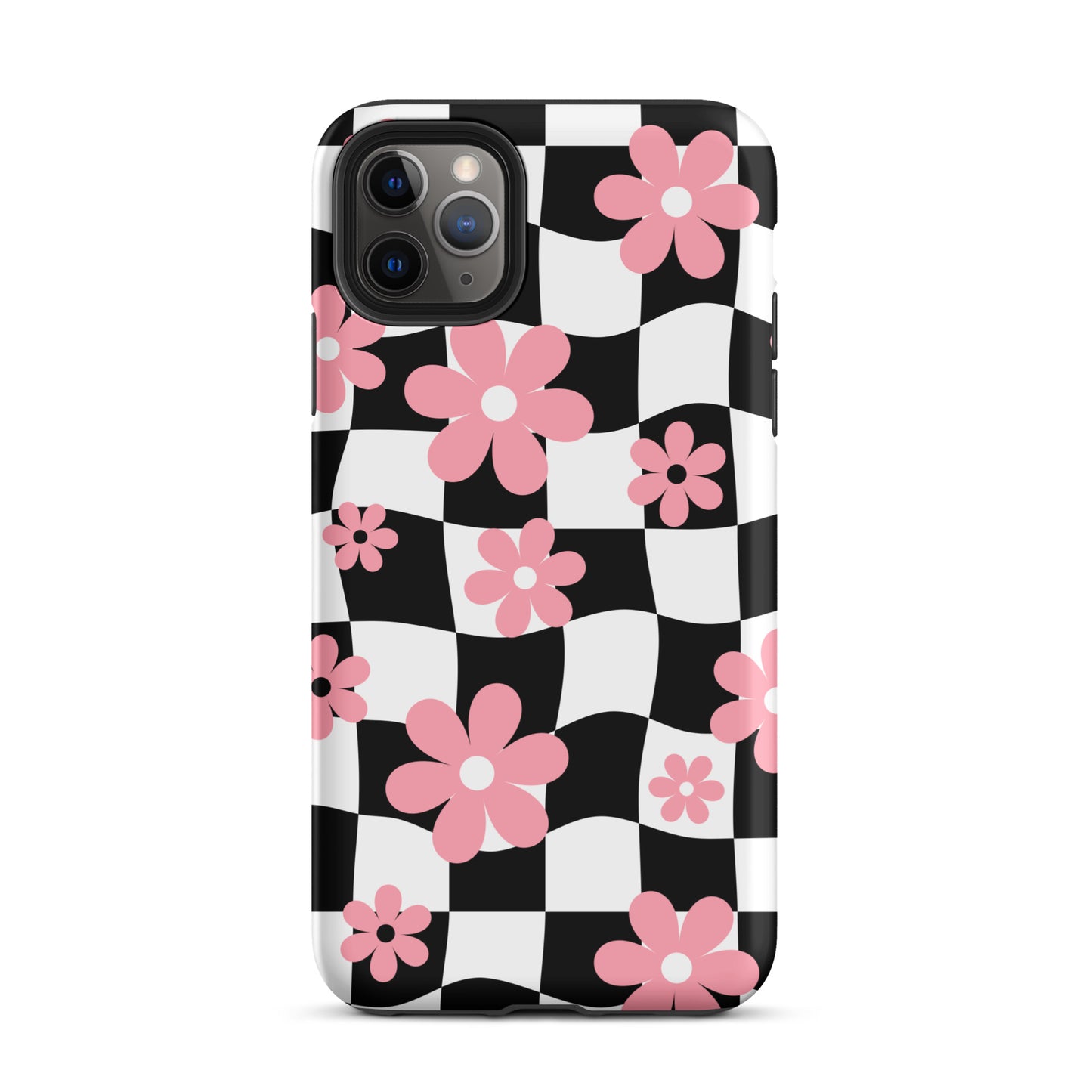 Floral Wavy Checkered iPhone Case iPhone 11 Pro Max Matte