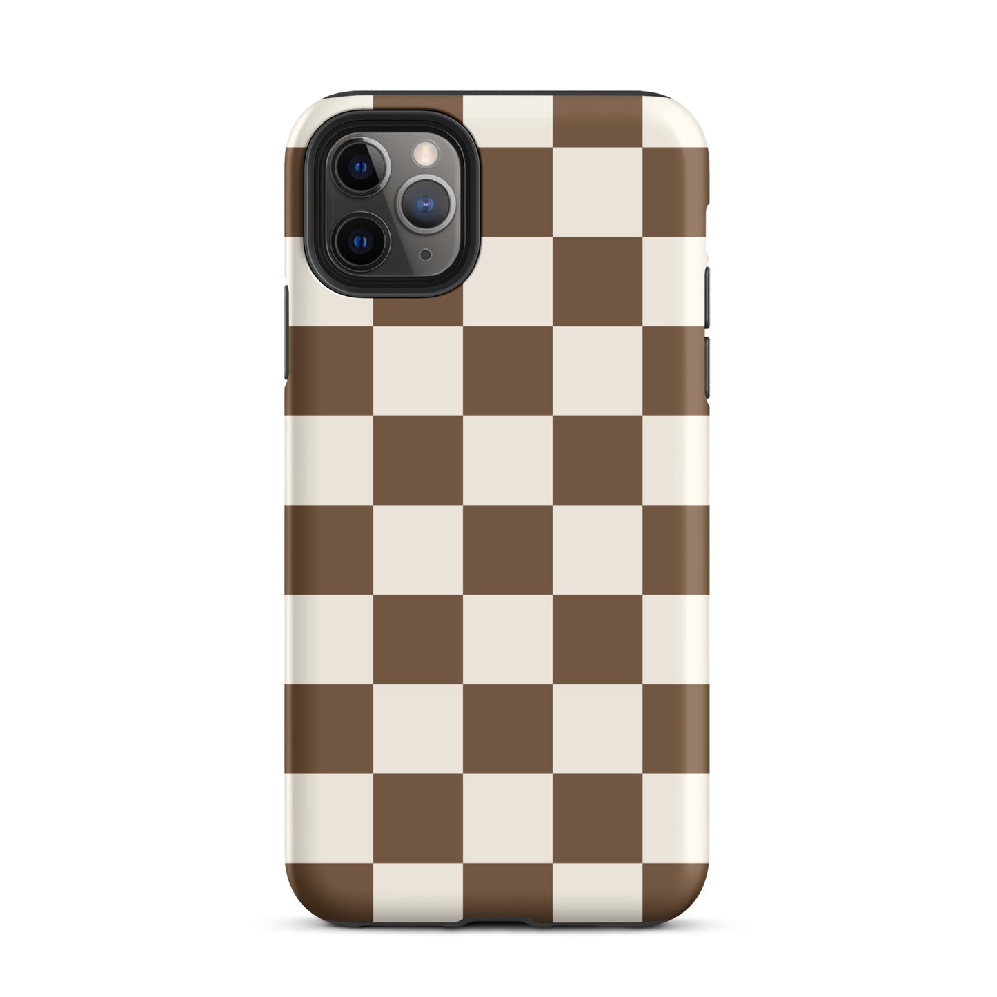 Brown Checkered iPhone Case iPhone 11 Pro Max Matte