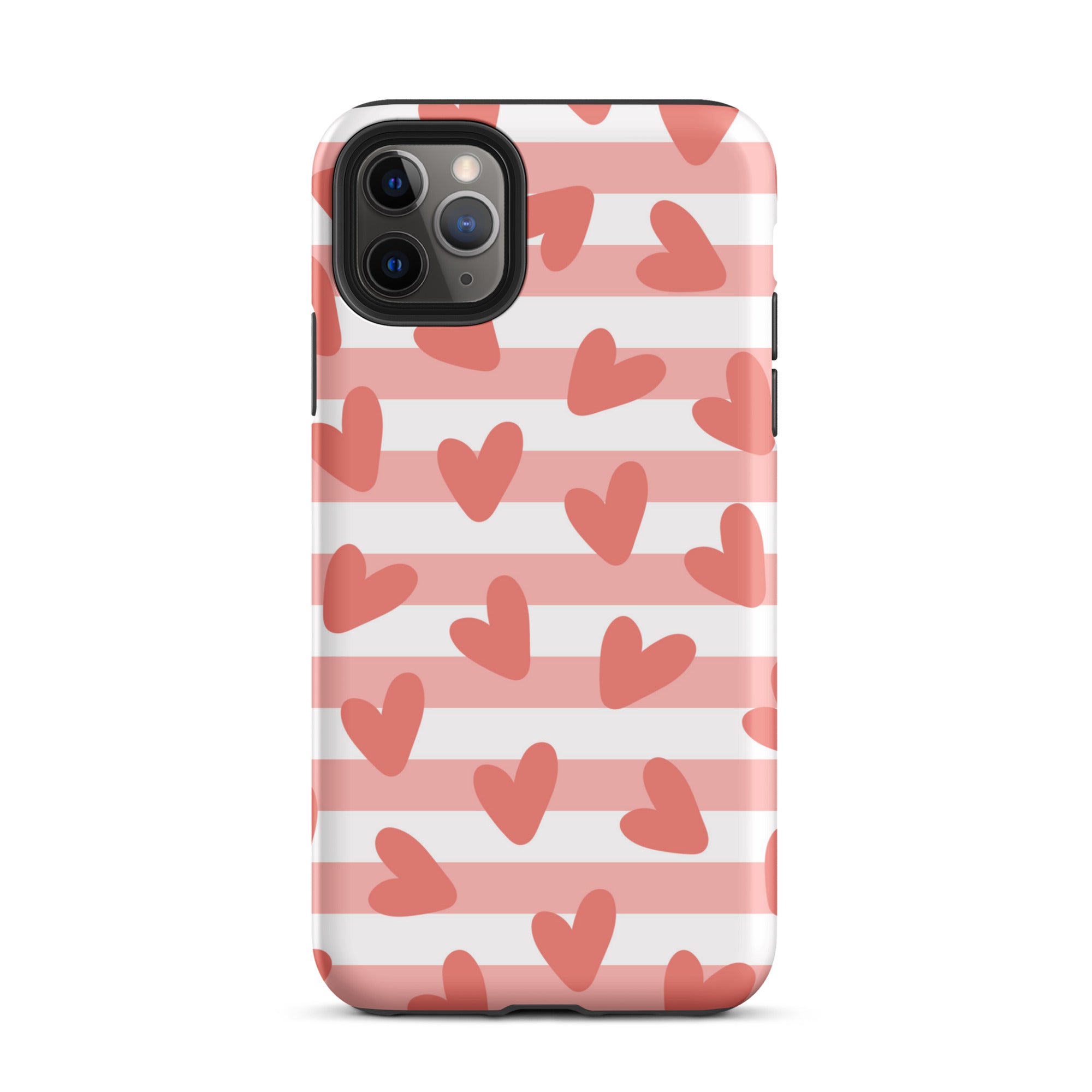 Striped Hearts iPhone Case