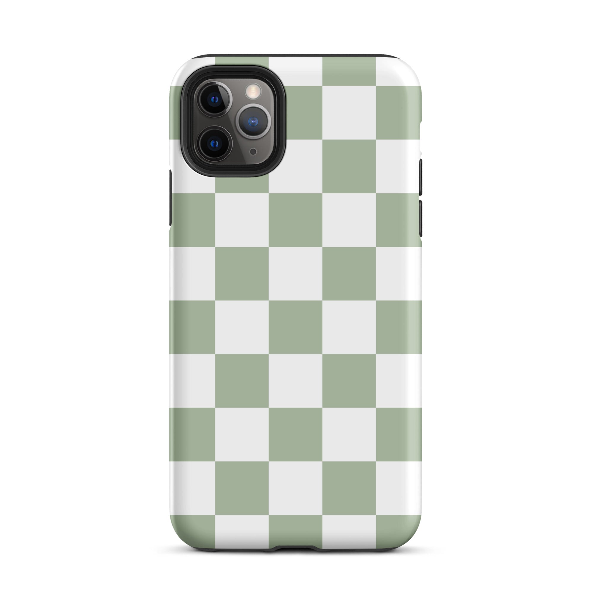 Sage Green Checkered iPhone Case