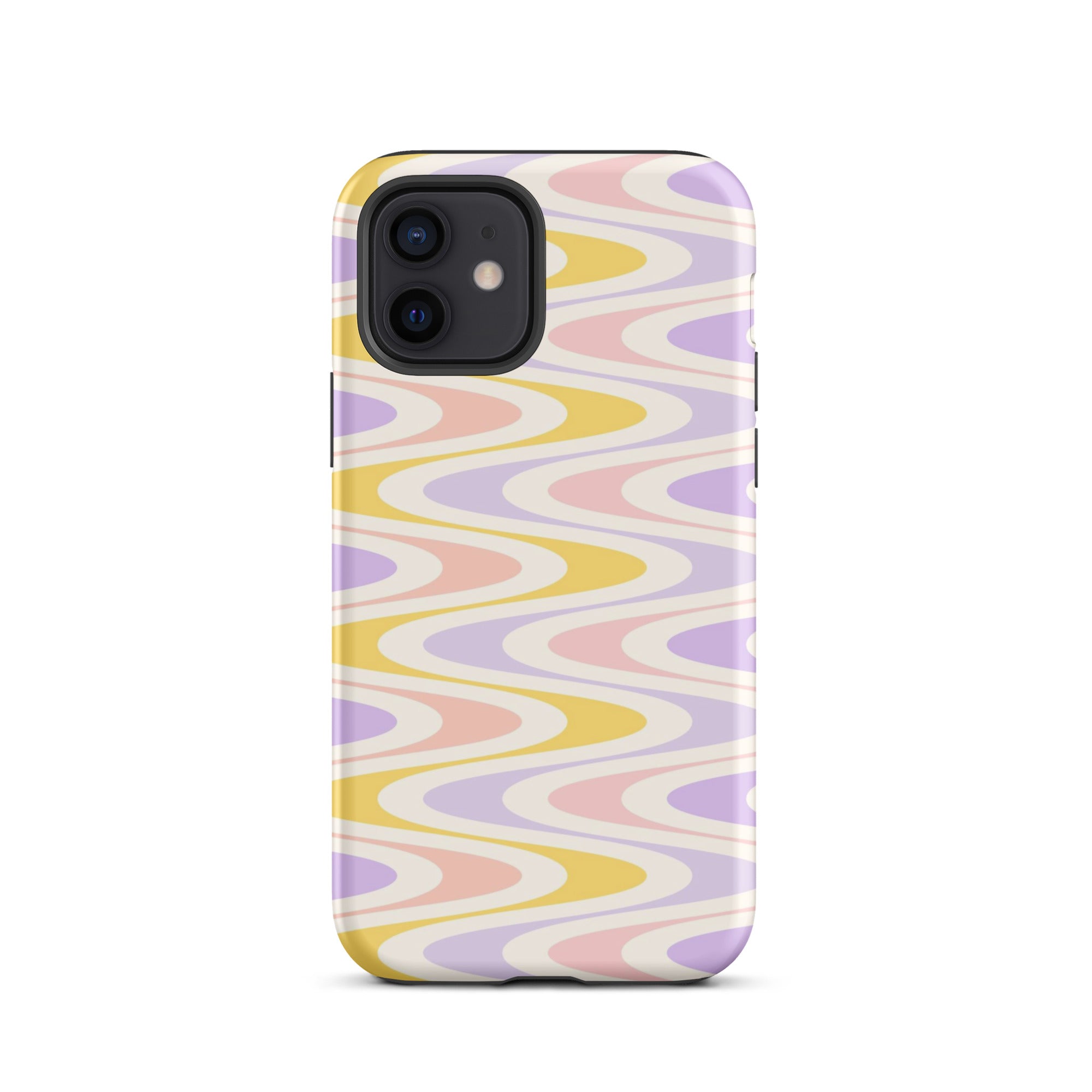 Pastel Retro Wavy iPhone Case iPhone 12 Matte