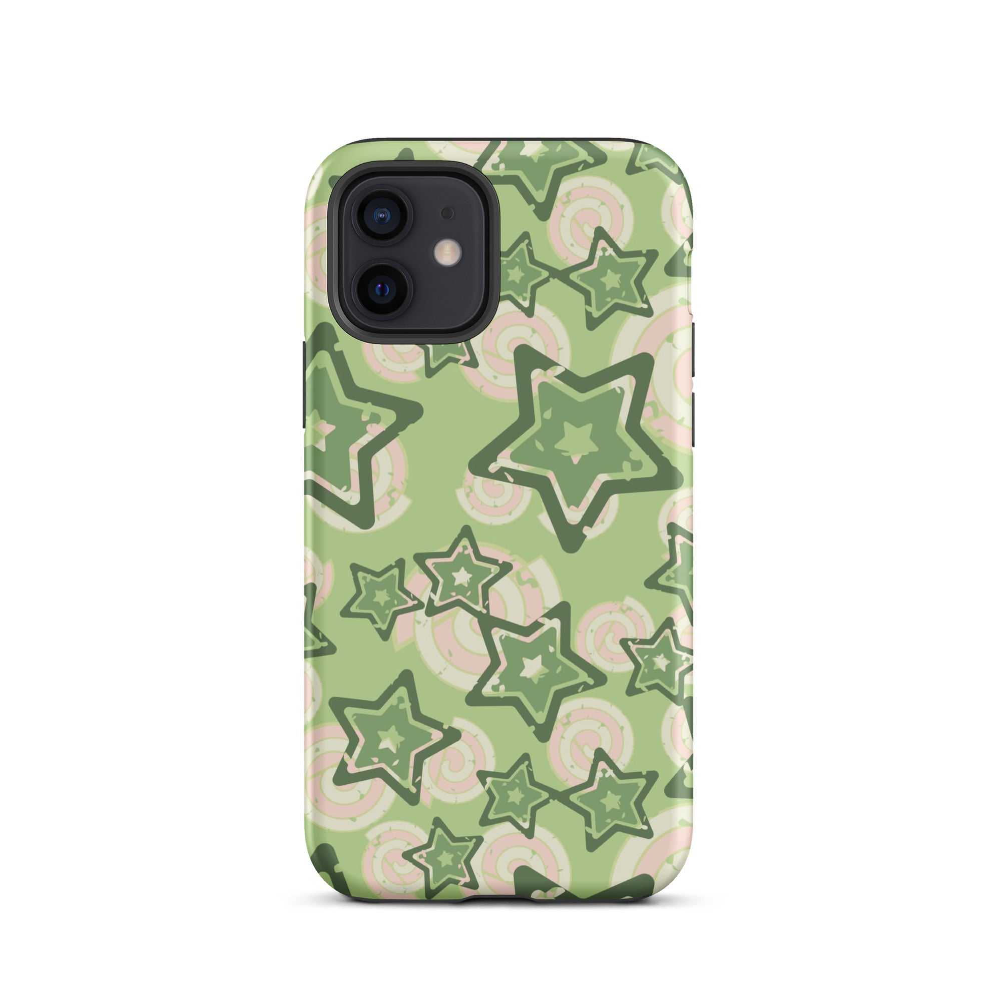 Y2K Green Star iPhone Case iPhone 12 Matte