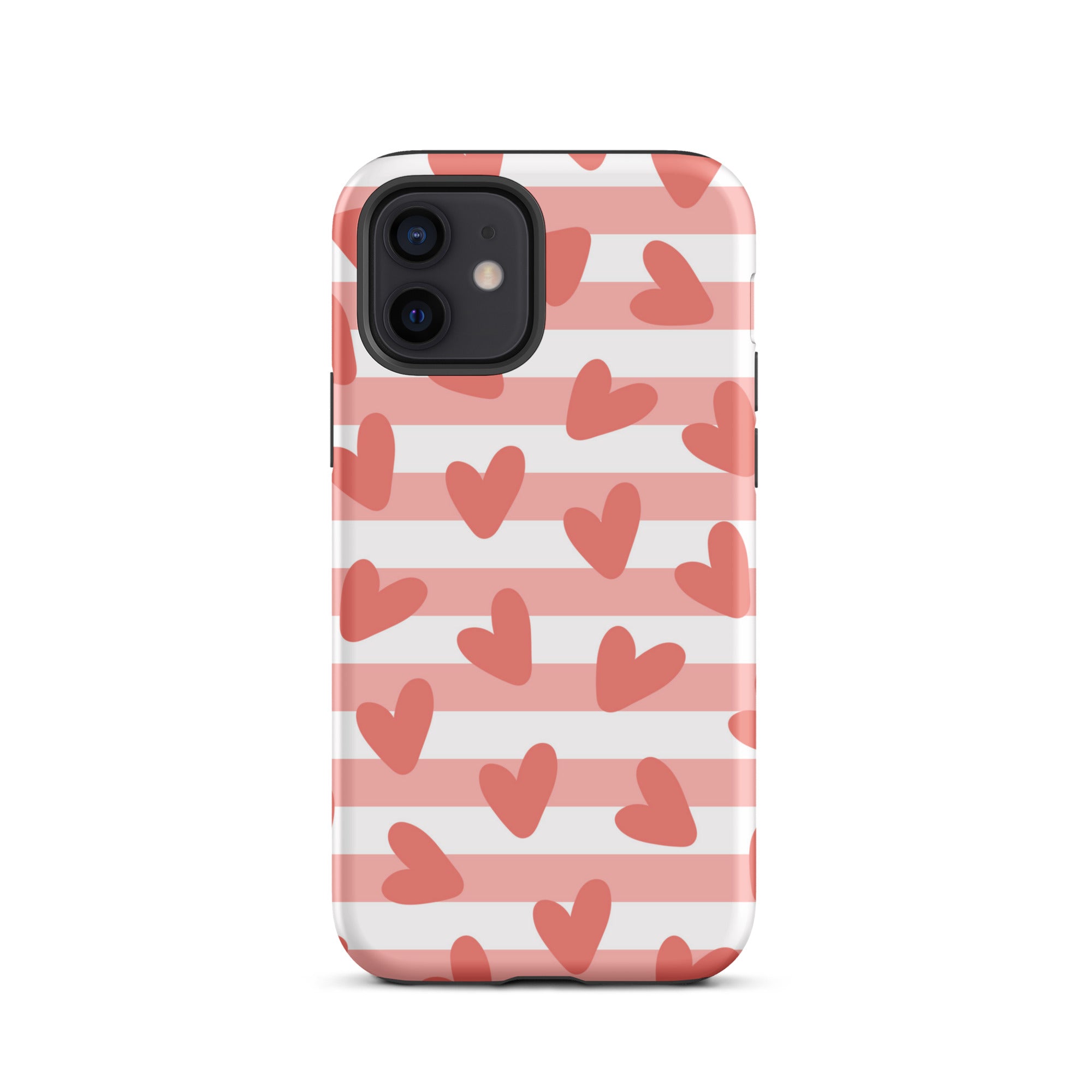 Striped Hearts iPhone Case