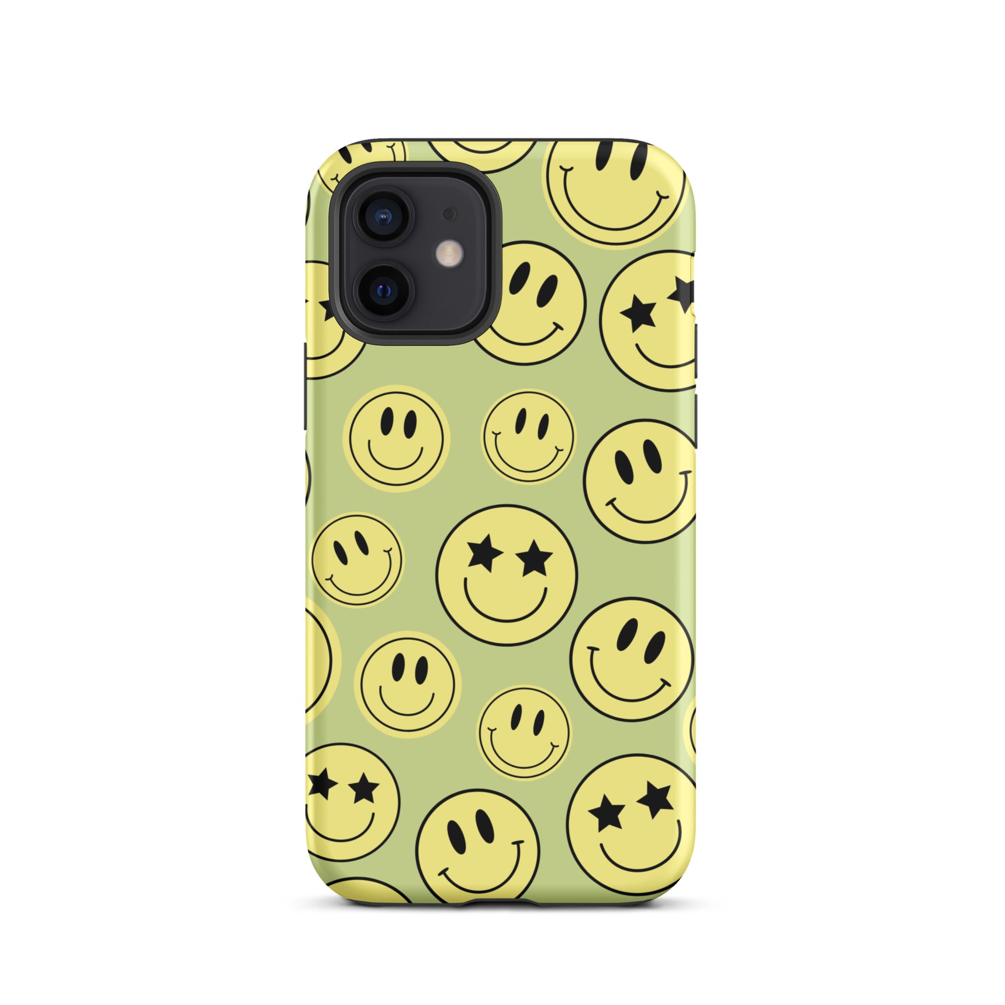 Green Smiley Faces iPhone Case