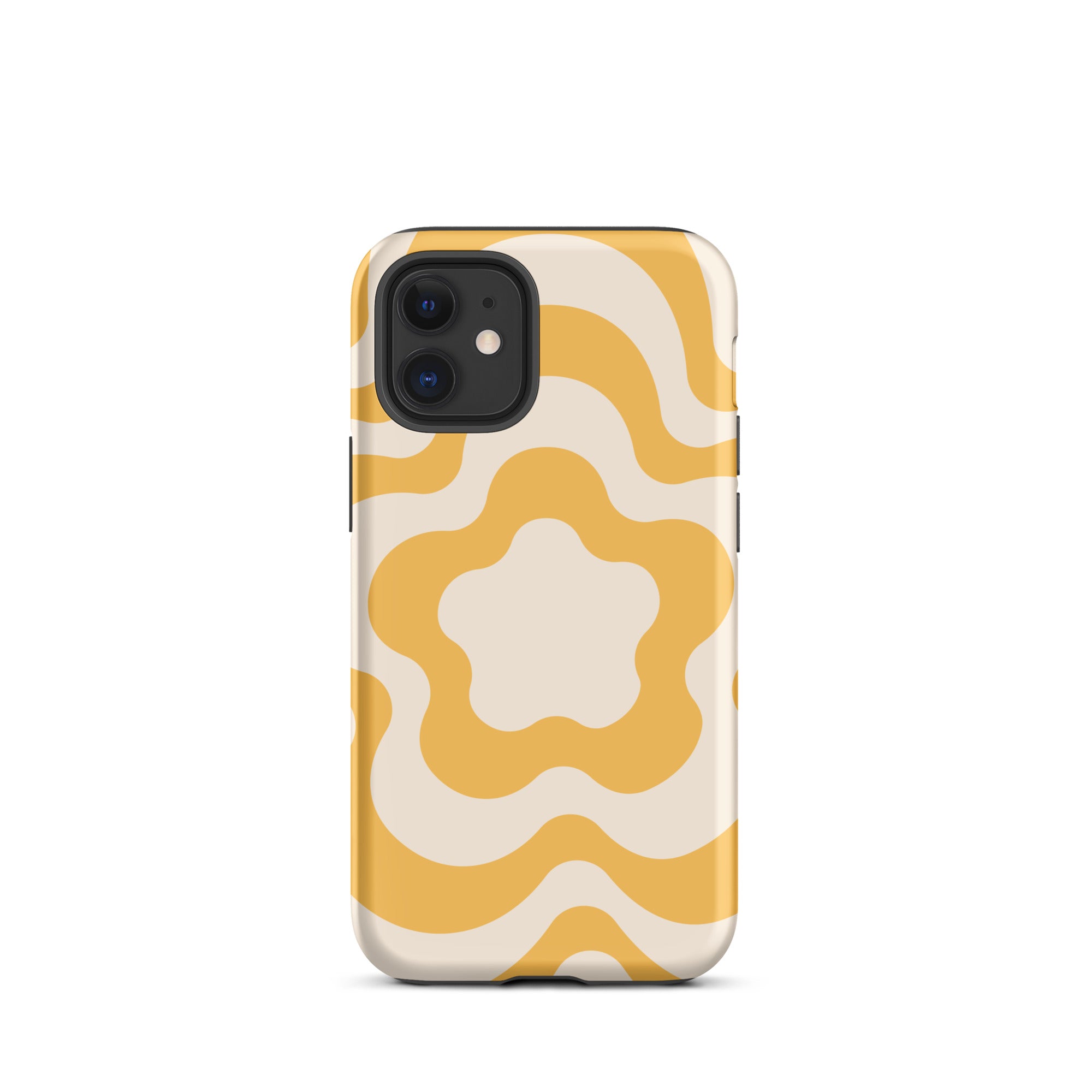 Yellow Retro Flowers iPhone Case iPhone 12 mini Matte