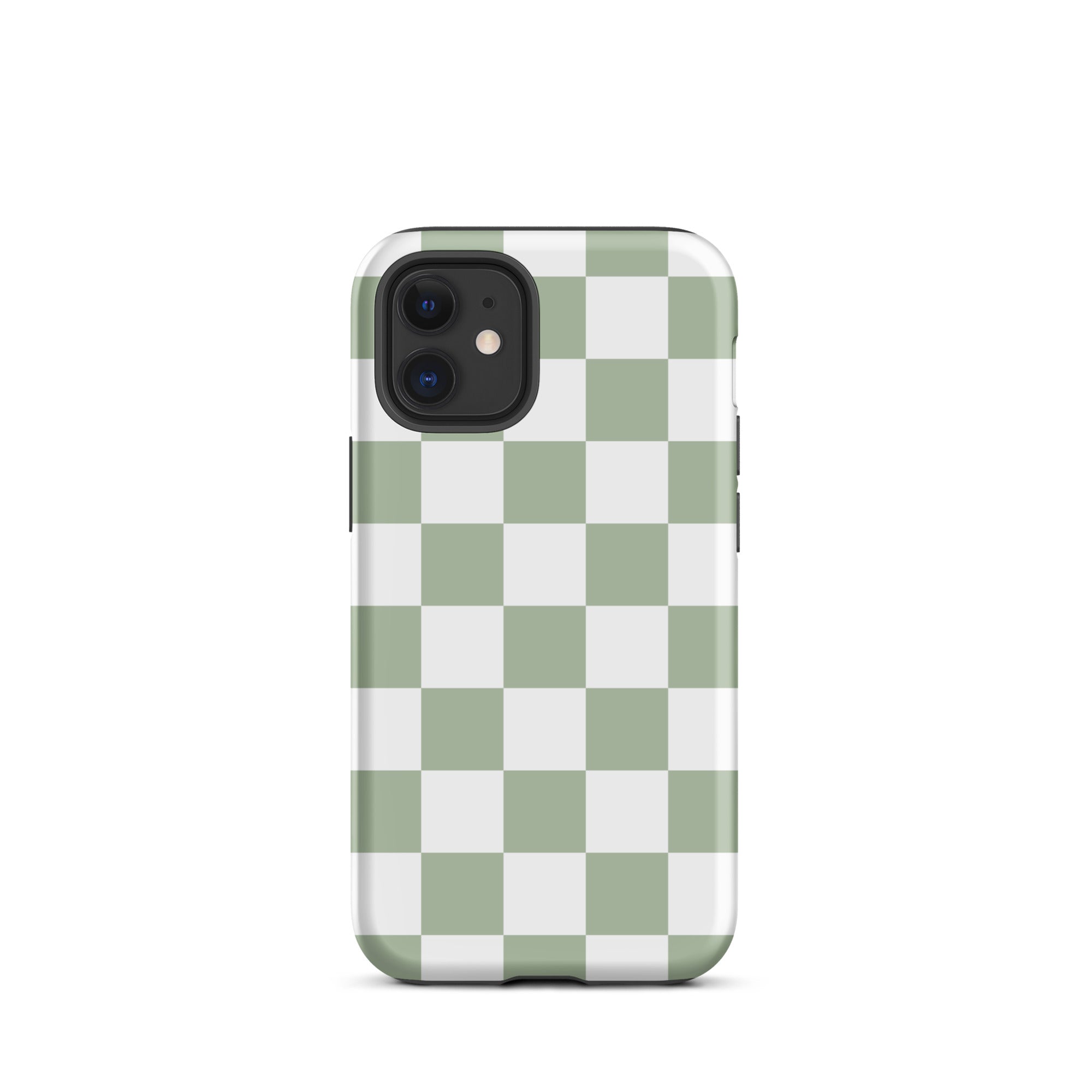 Sage Green Checkered iPhone Case