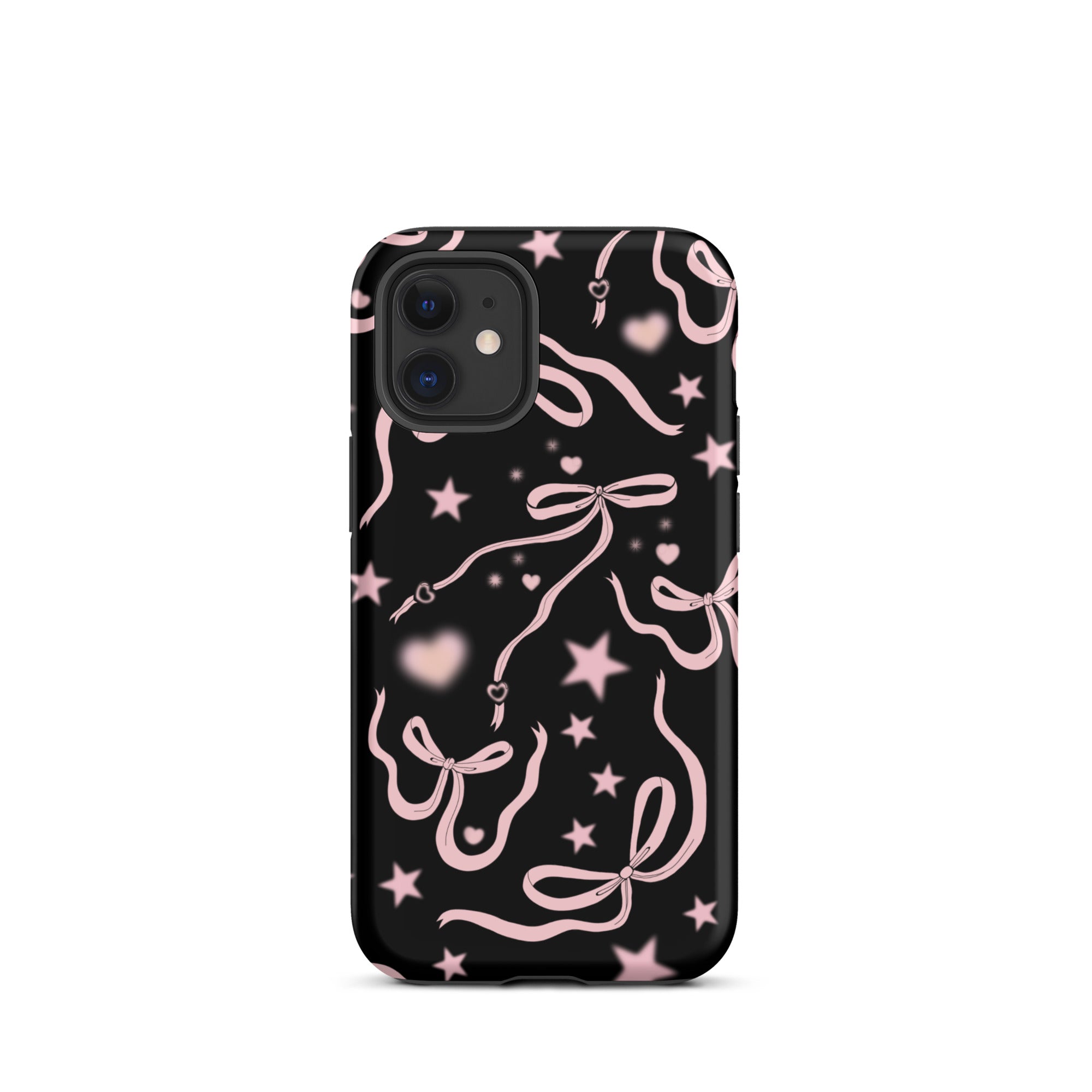 Black Cosmic Bows iPhone Case