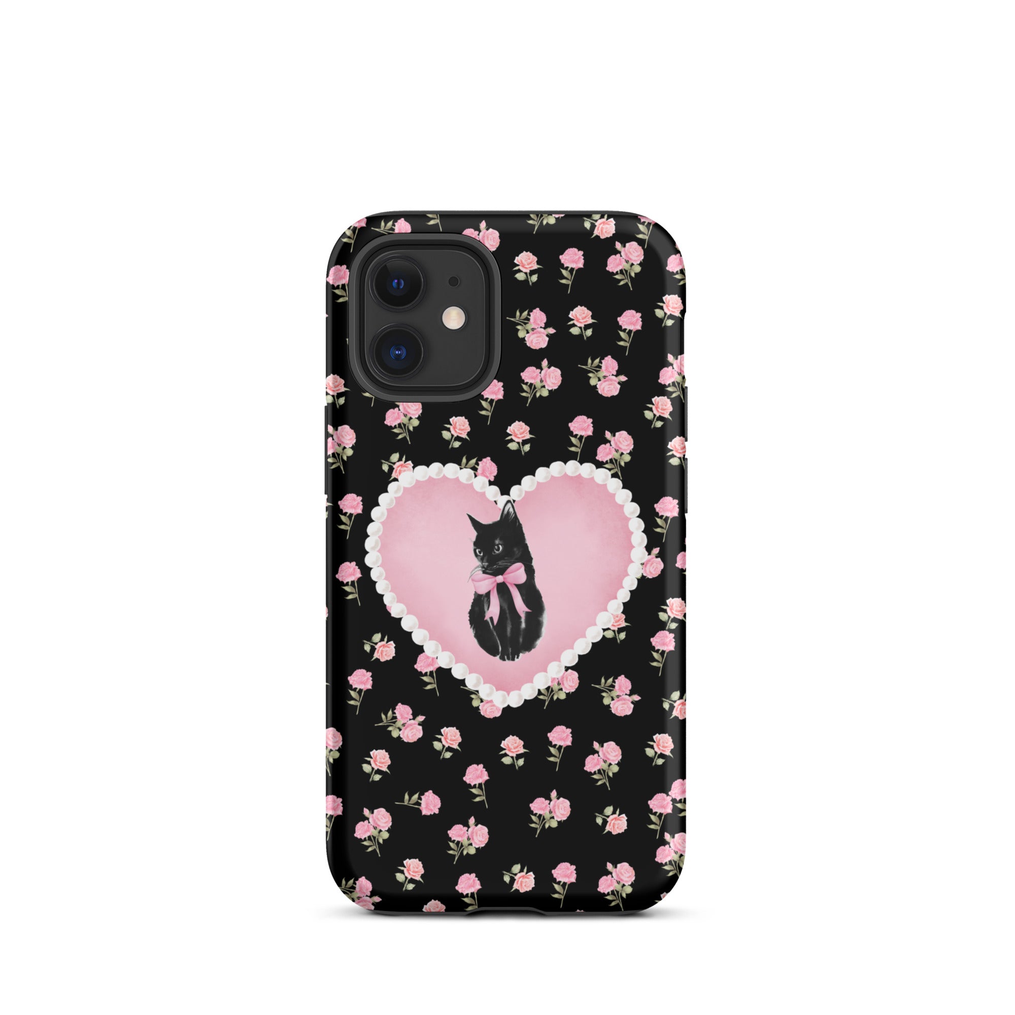 Black Féline Roses iPhone Case