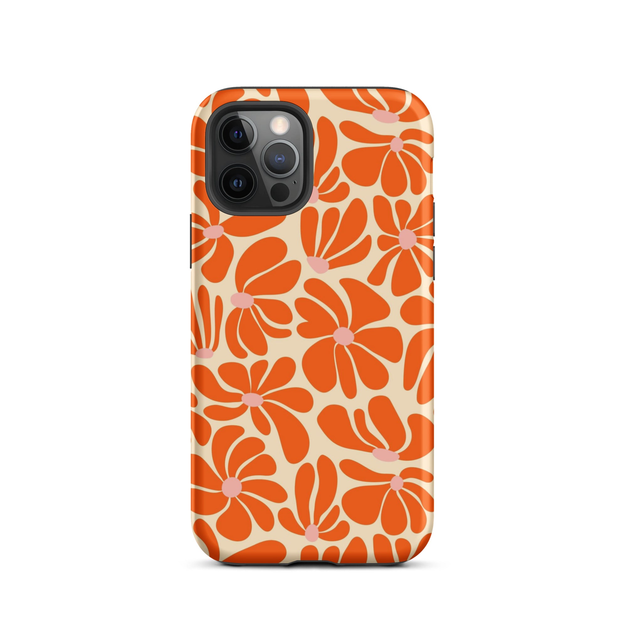 Orange Vintage Flowers iPhone Case iPhone 12 Pro Matte