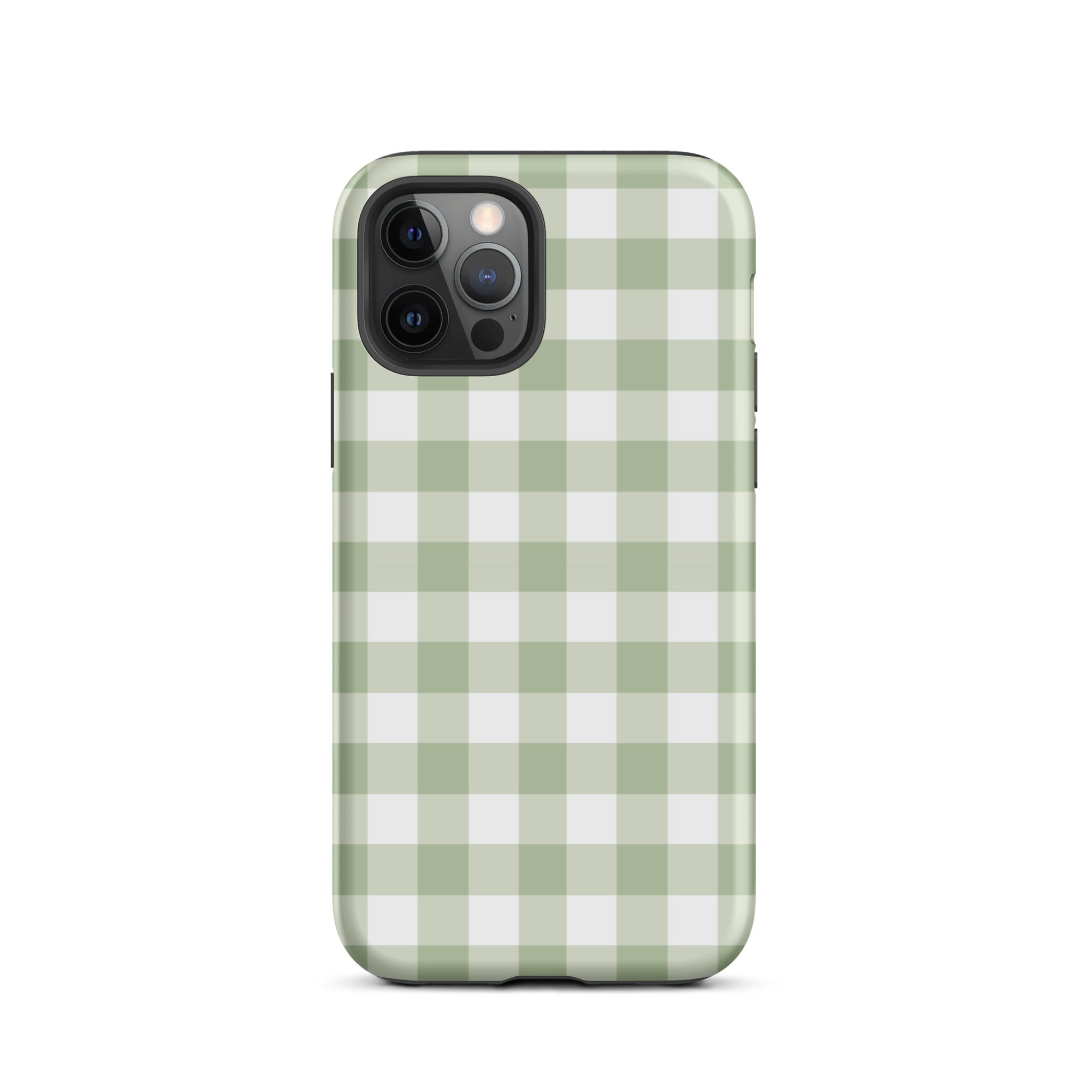 Green Gingham iPhone Case