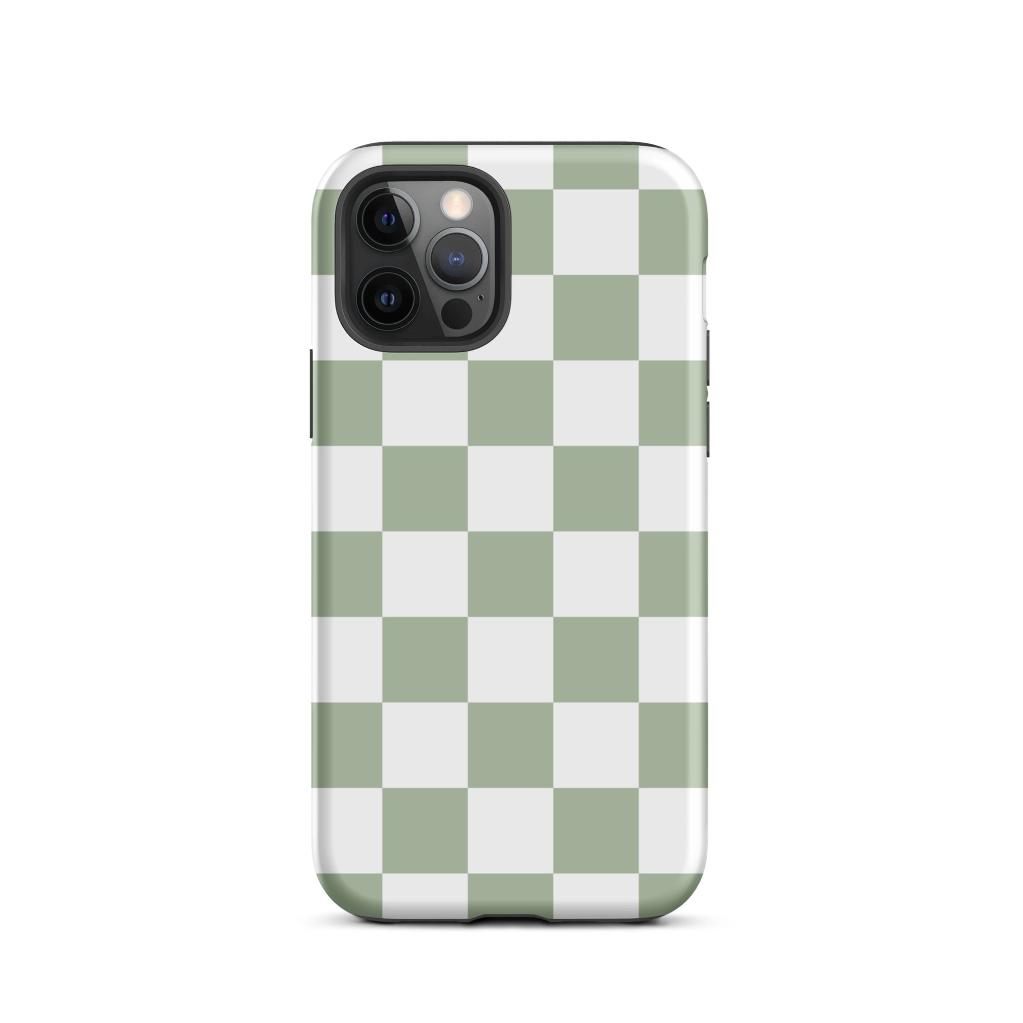 Sage Green Checkered iPhone Case