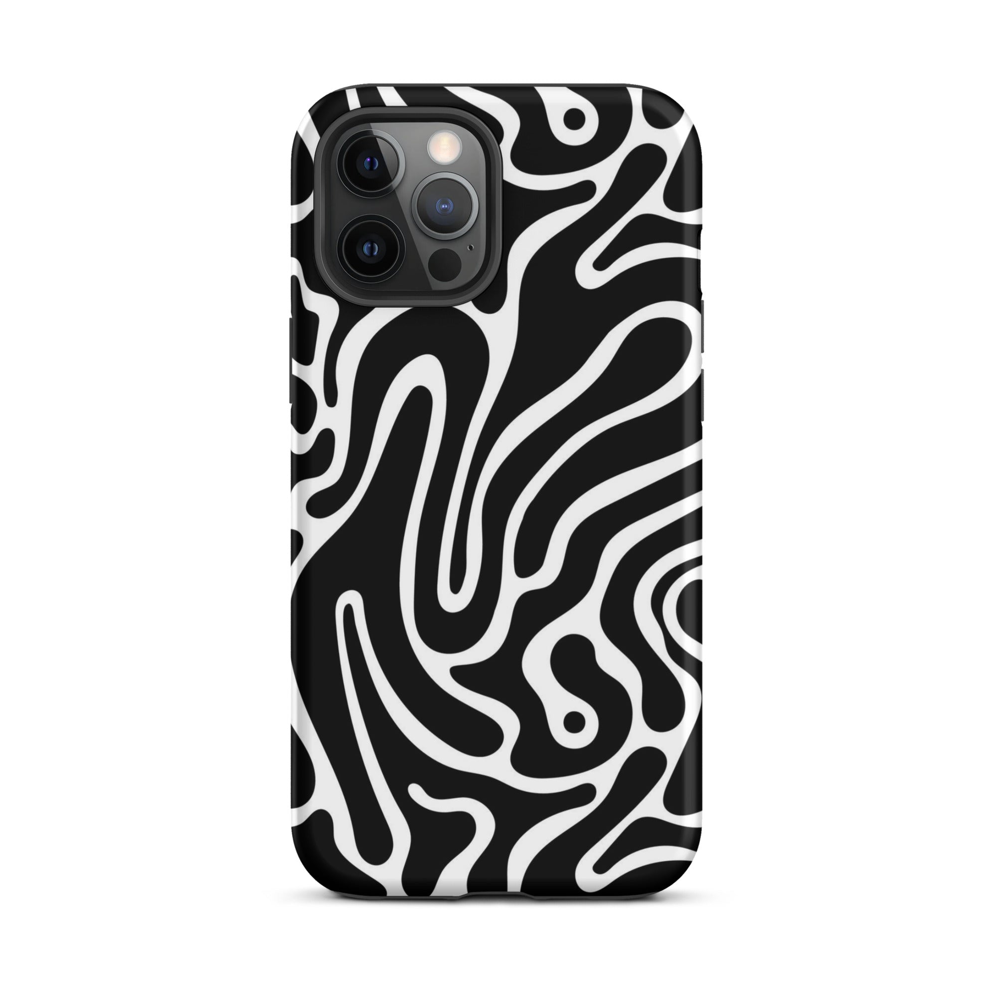 Wavy Noir iPhone Case iPhone 12 Pro Max Matte