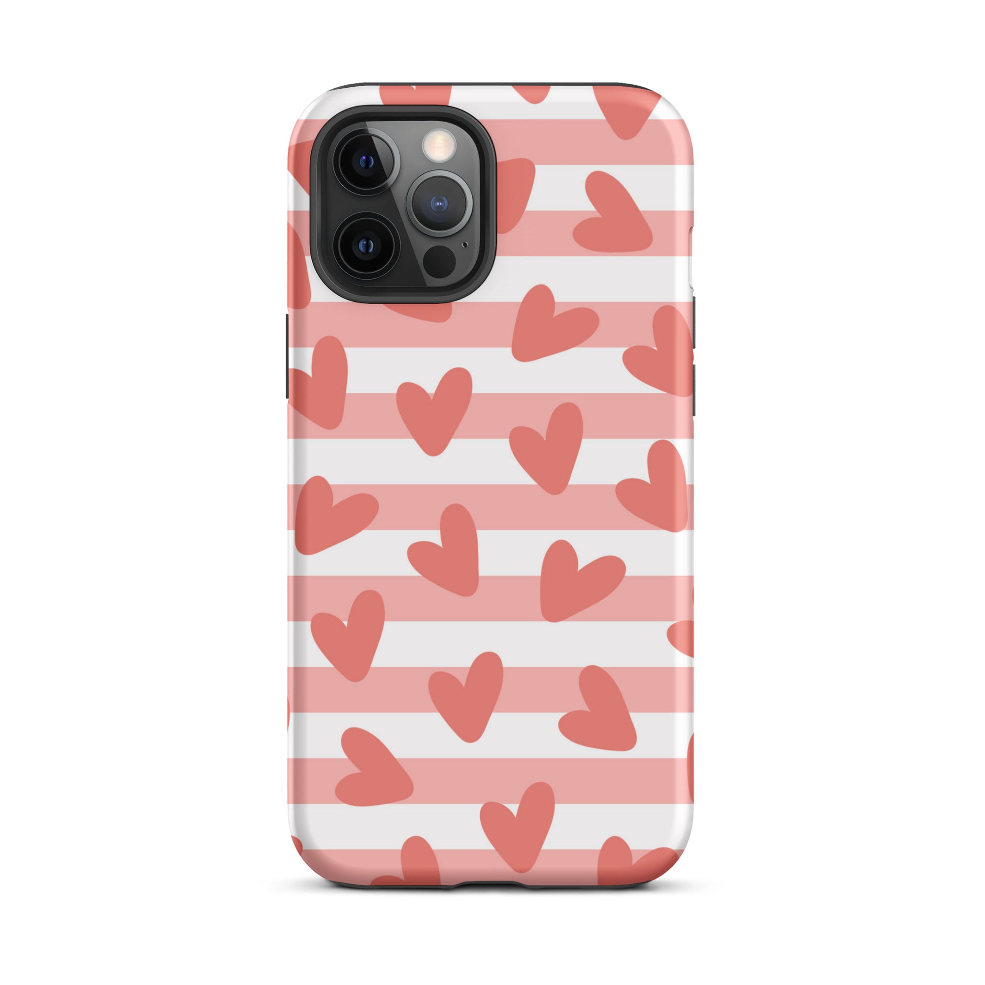 Striped Hearts iPhone Case