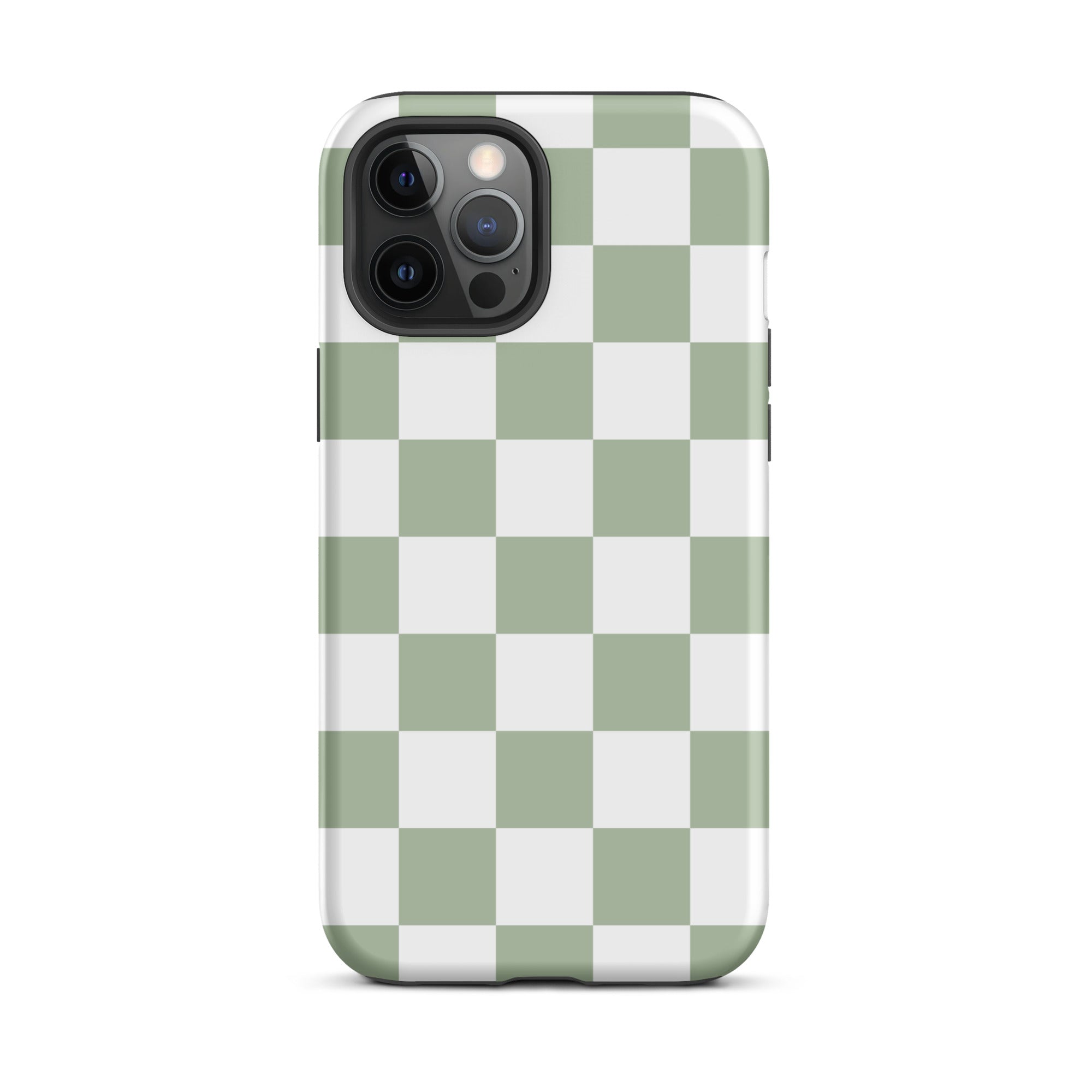 Sage Green Checkered iPhone Case