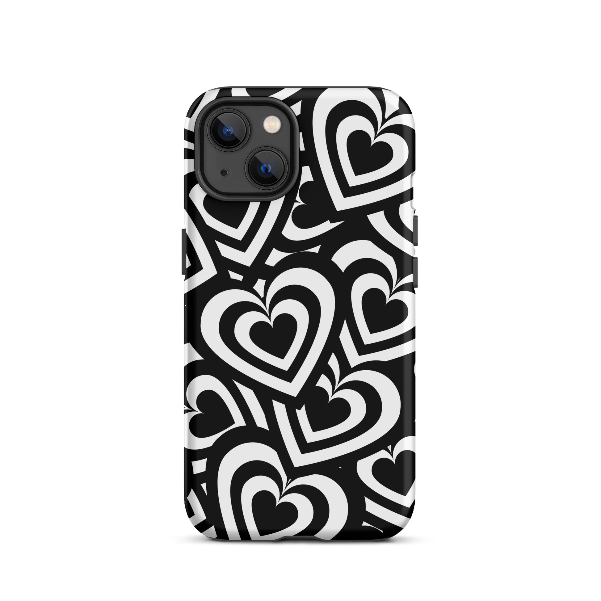 Black & White Hearts iPhone Case iPhone 13 Matte