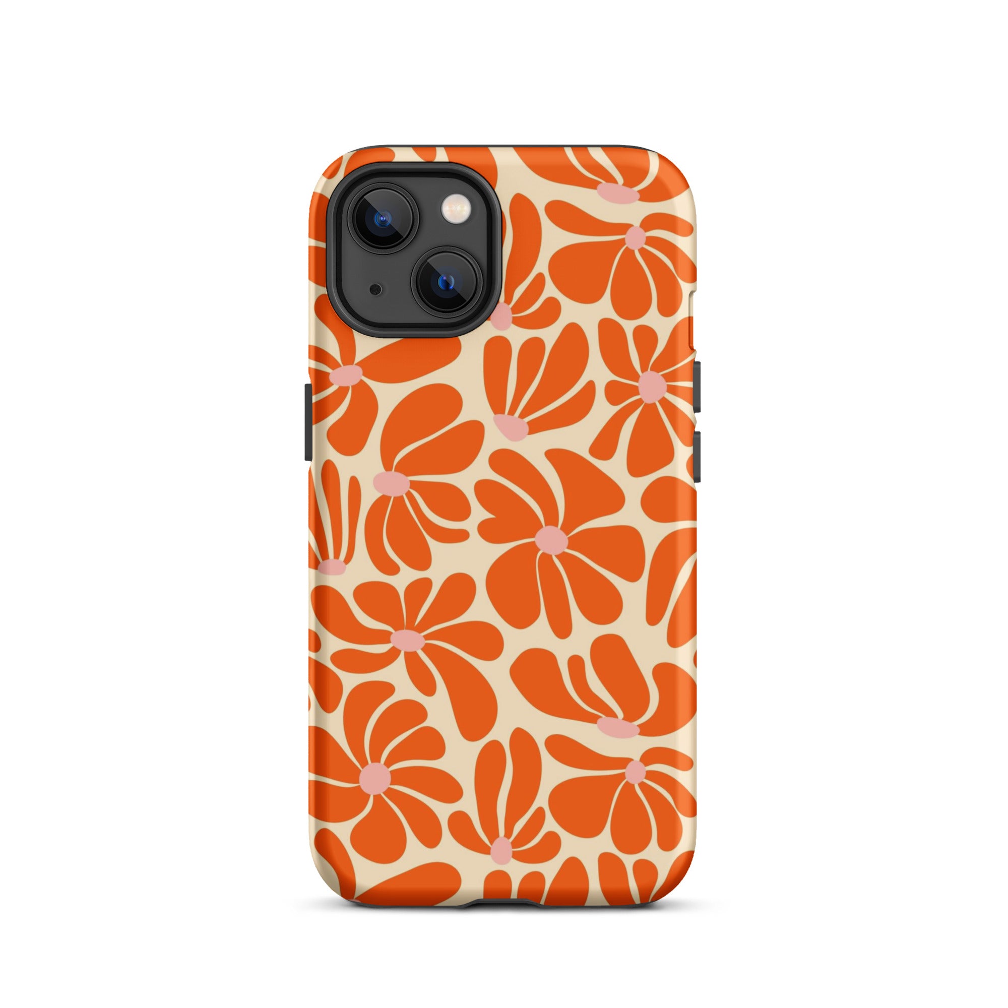 Orange Vintage Flowers iPhone Case iPhone 13 Matte