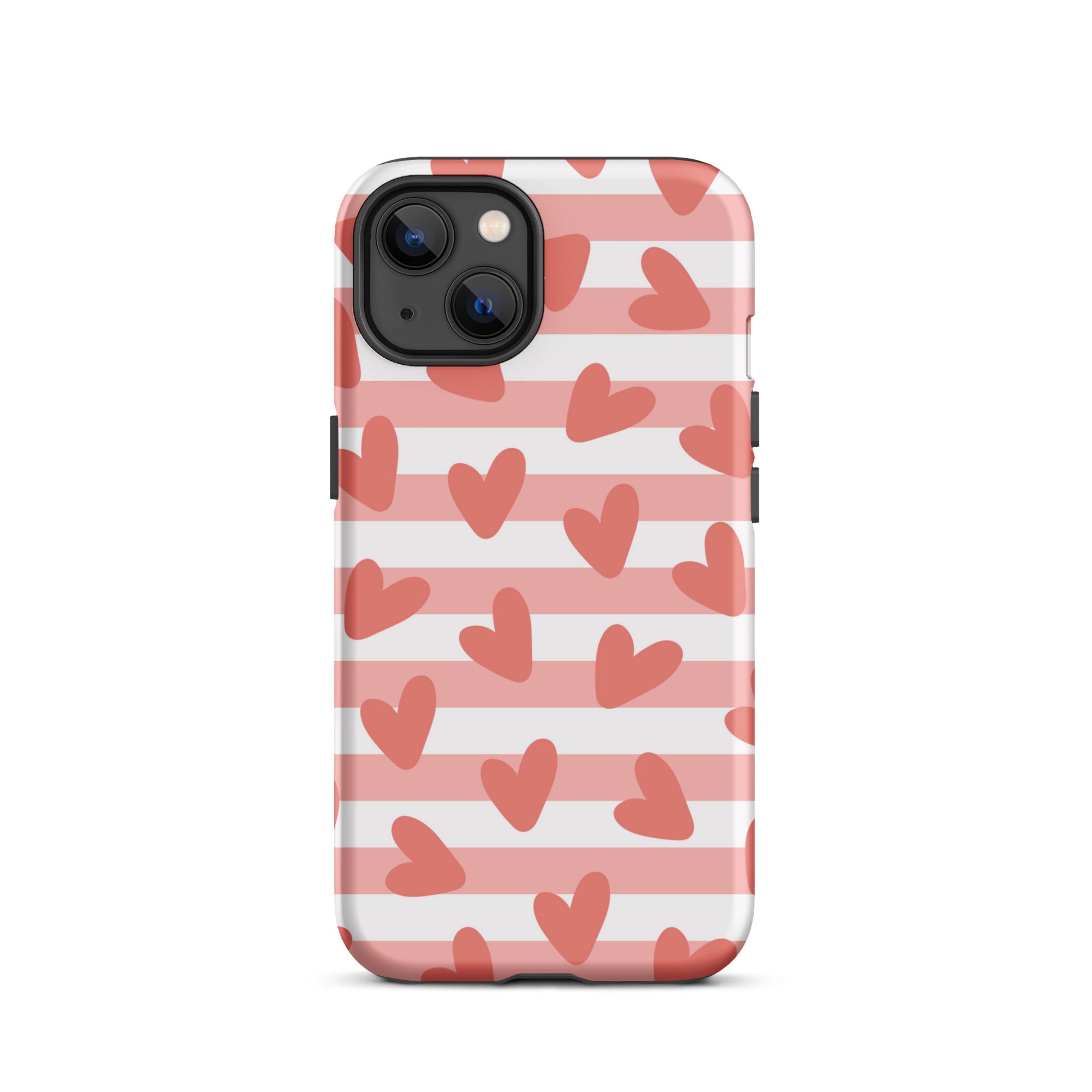 Striped Hearts iPhone Case