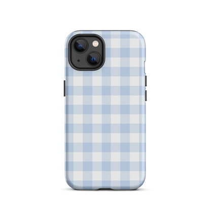 Blue Gingham iPhone Case