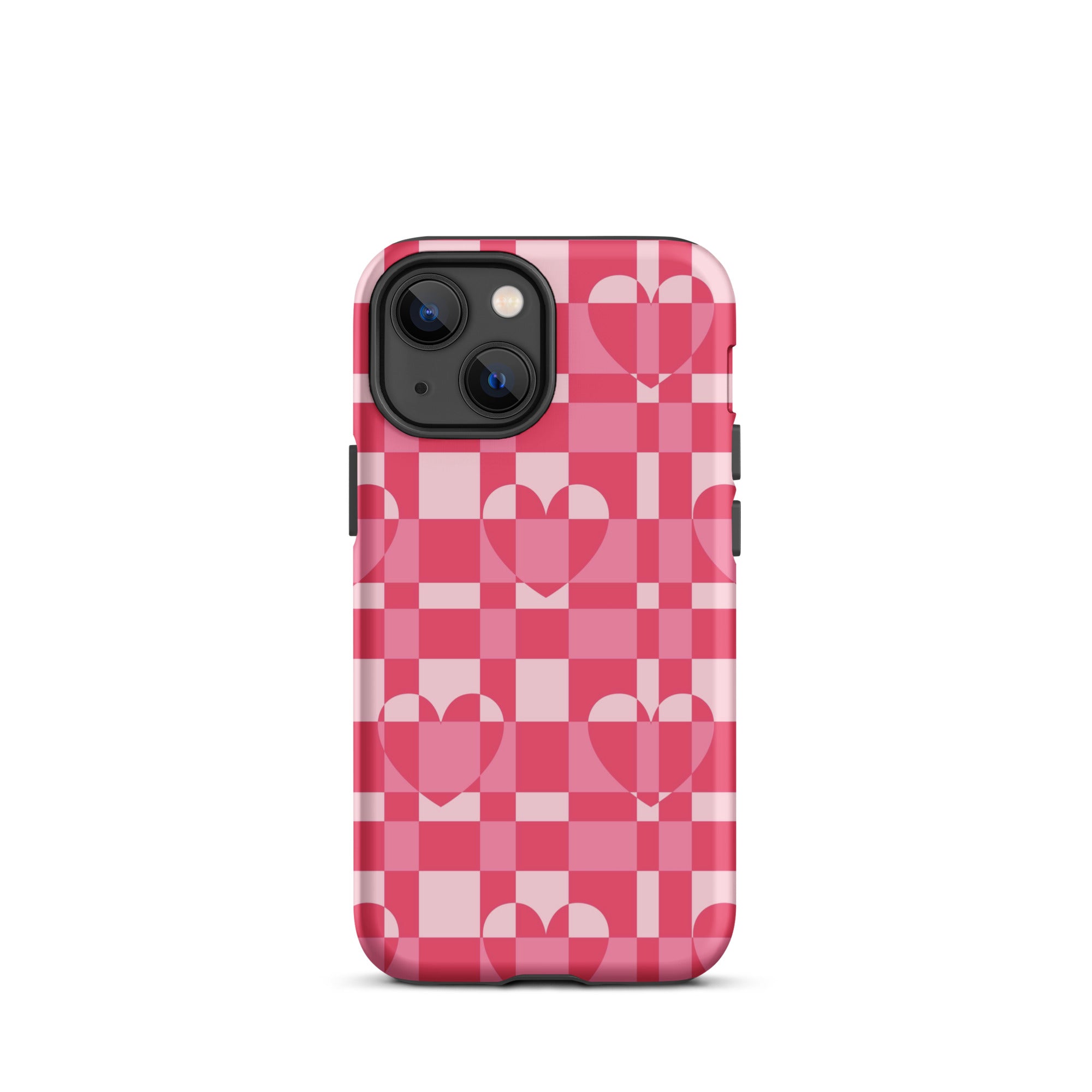 Hearts Checkered iPhone Case iPhone 13 mini Matte