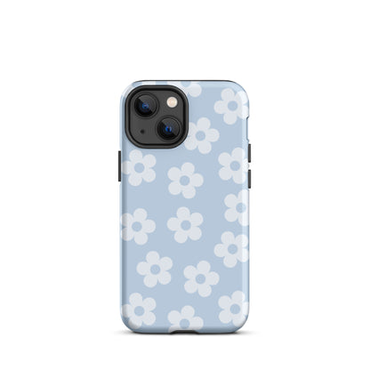 Blue Retro Flowers iPhone Case