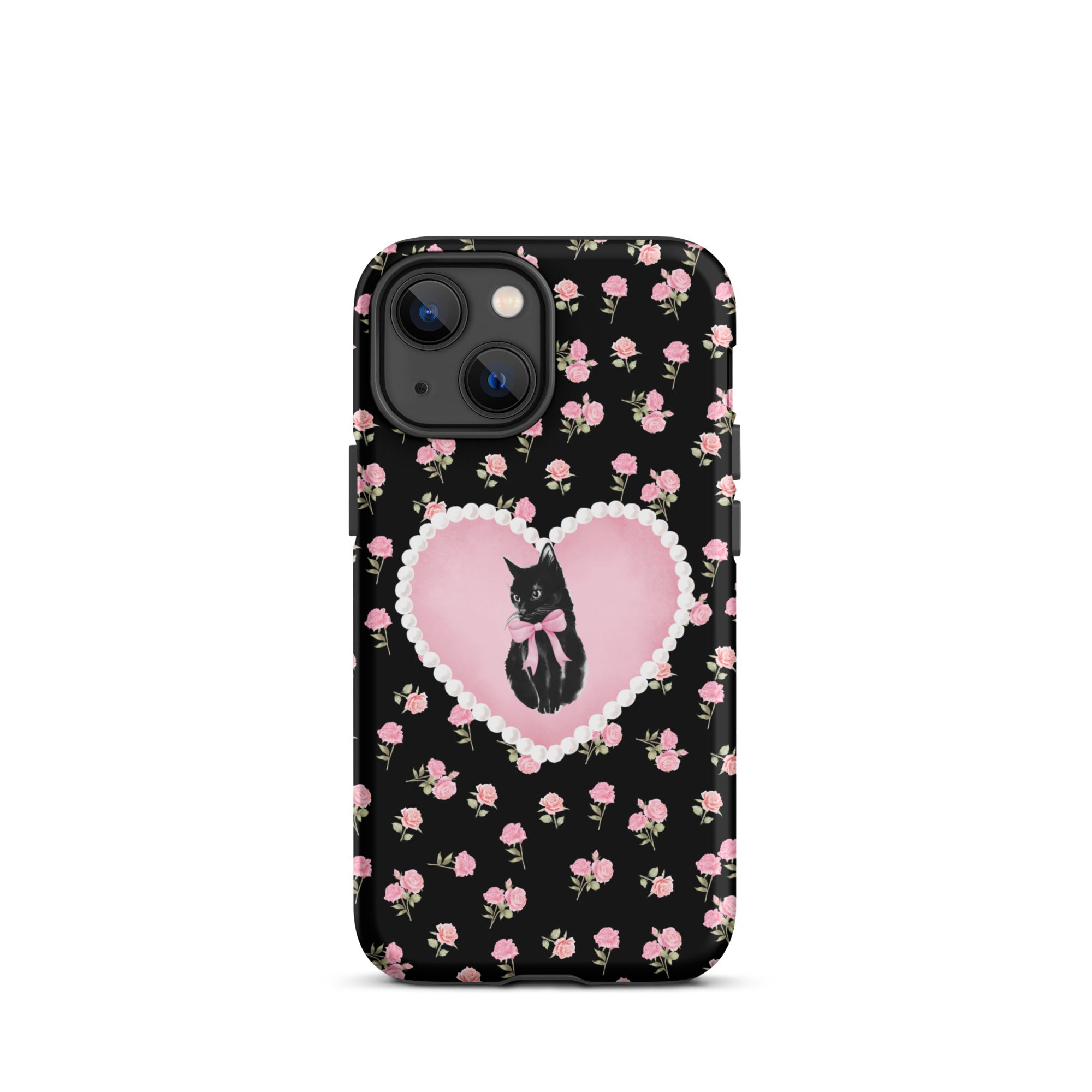 Black Féline Roses iPhone Case