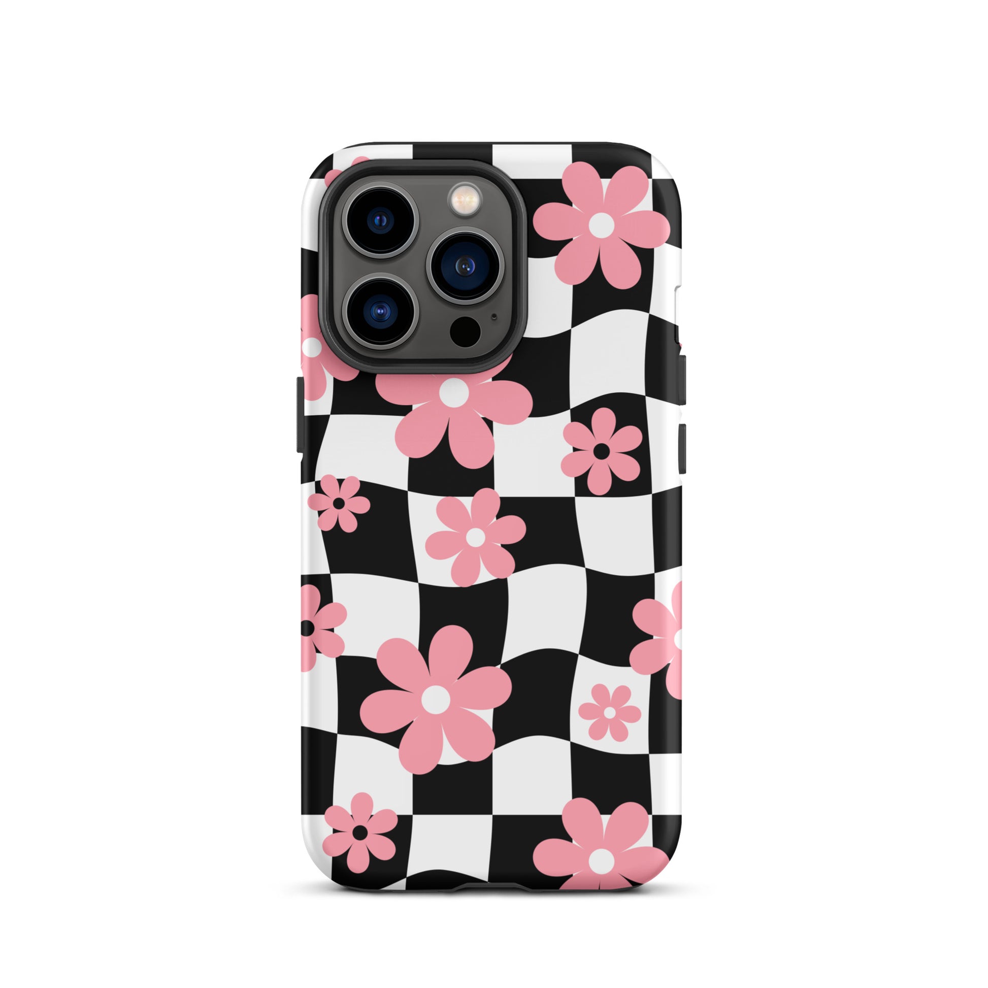 Floral Wavy Checkered iPhone Case iPhone 13 Pro Matte