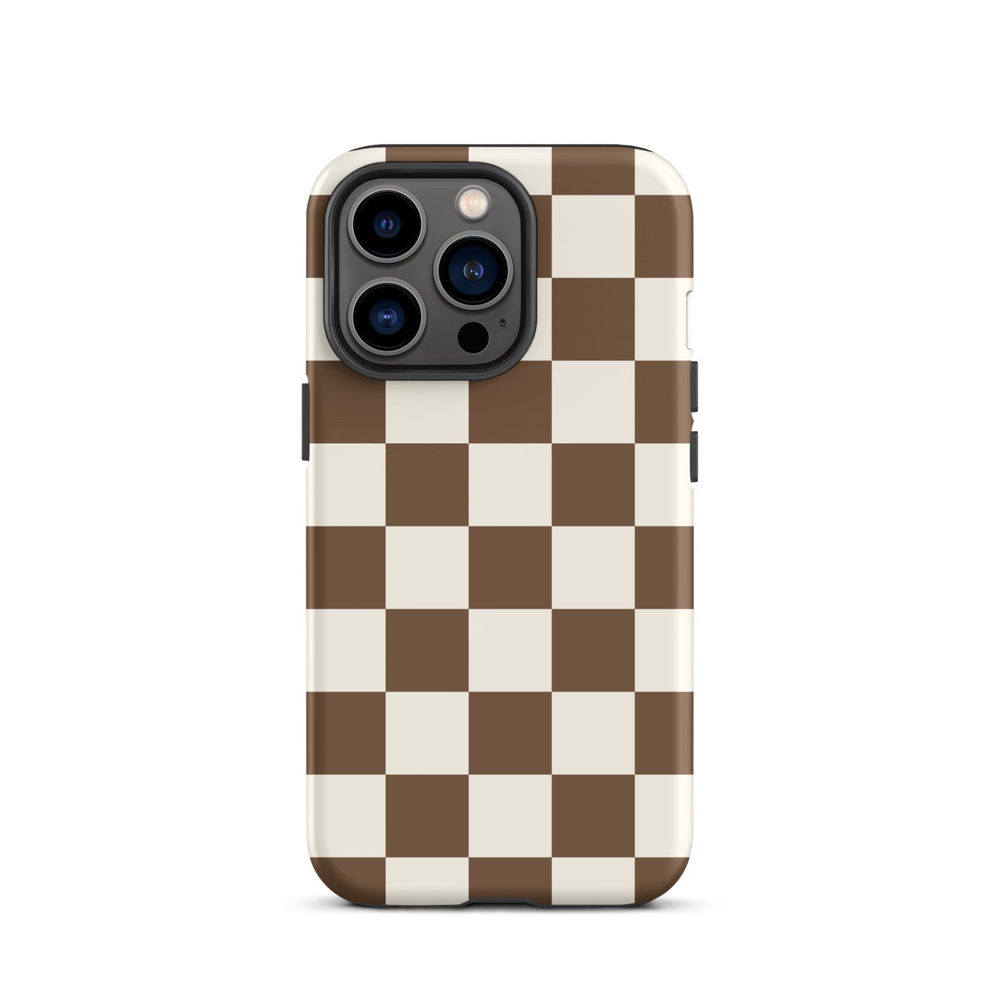 Brown Checkered iPhone Case iPhone 13 Pro Matte