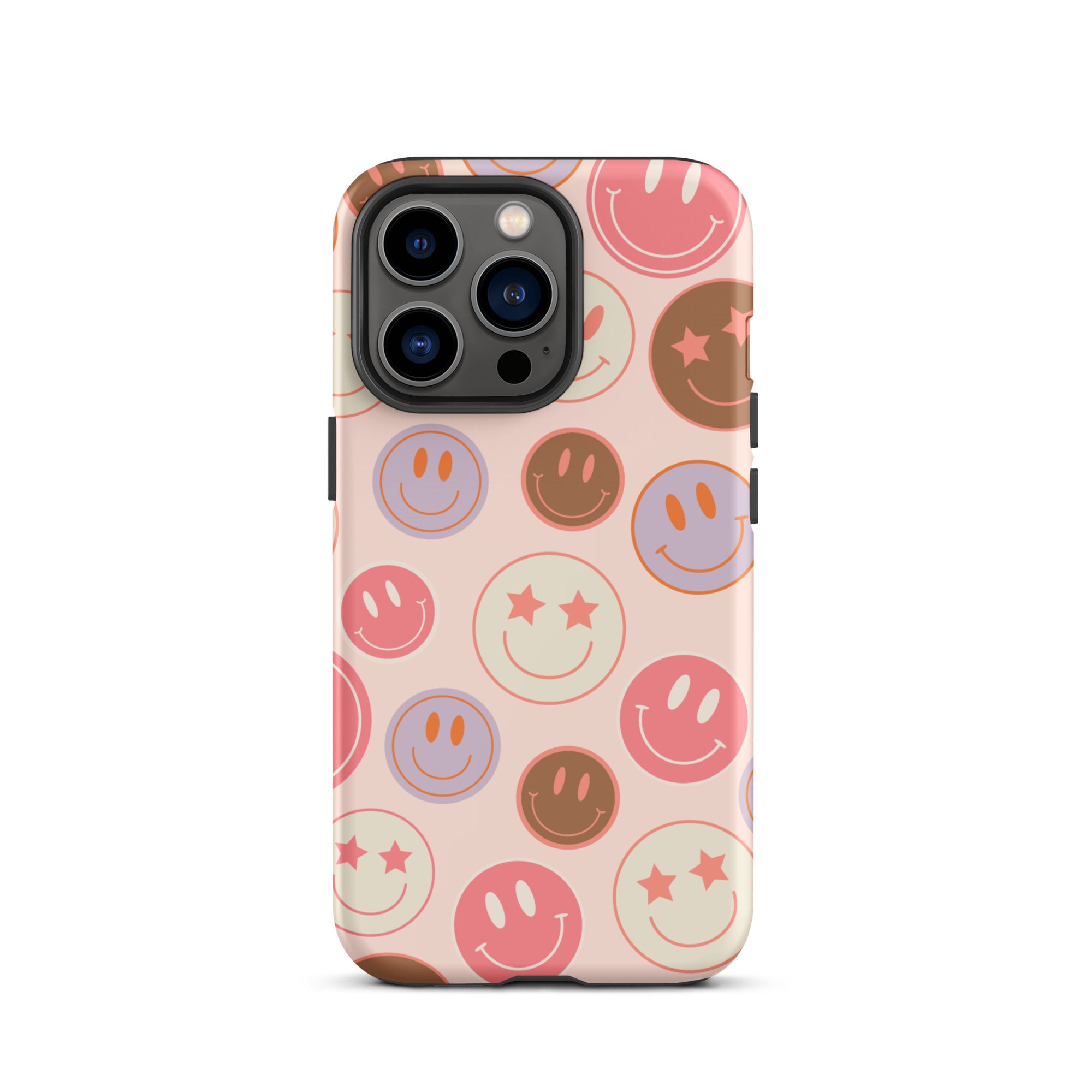 Preppy Pink Smiley Faces iPhone Case