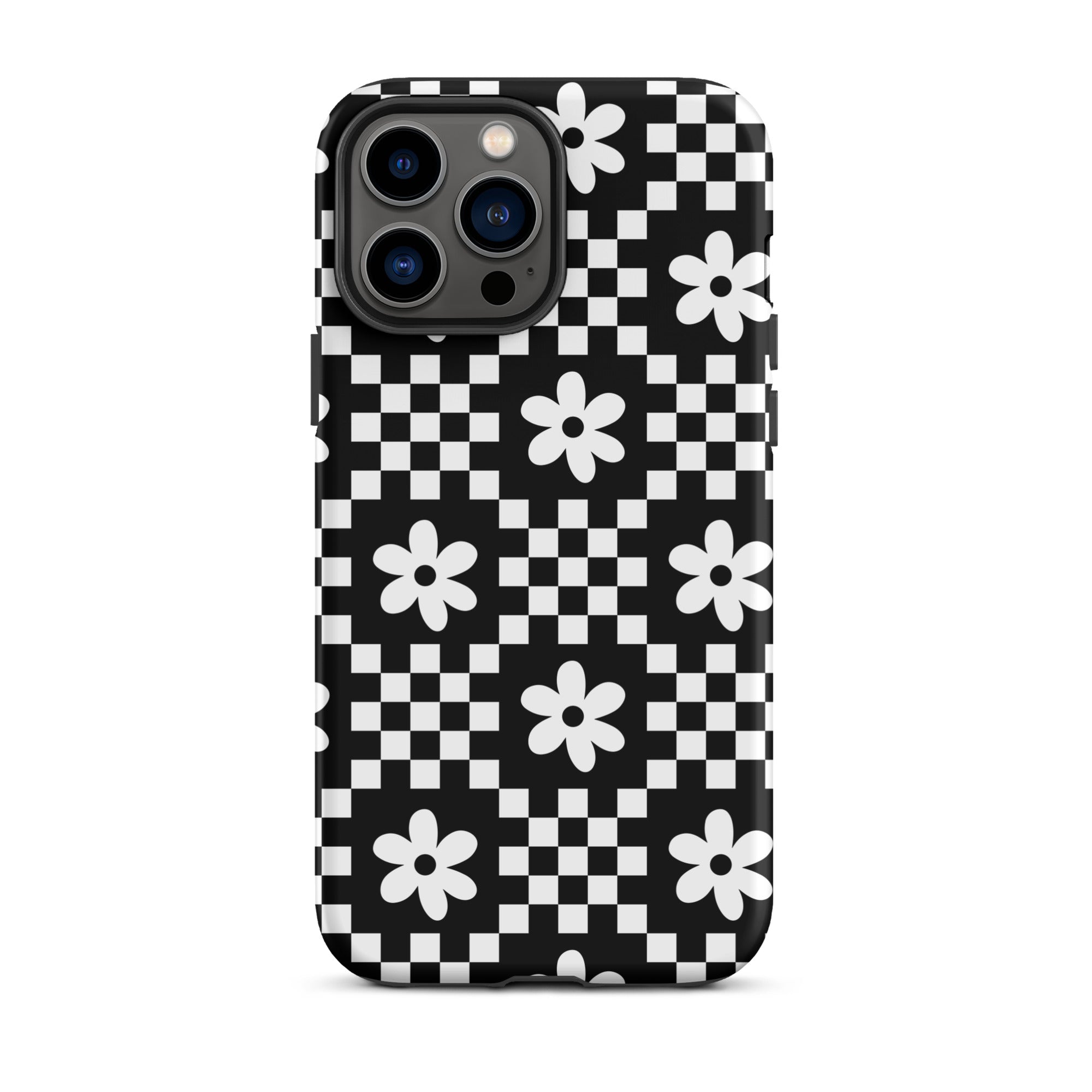 Checkerboard Daisy iPhone Case iPhone 13 Pro Max Matte