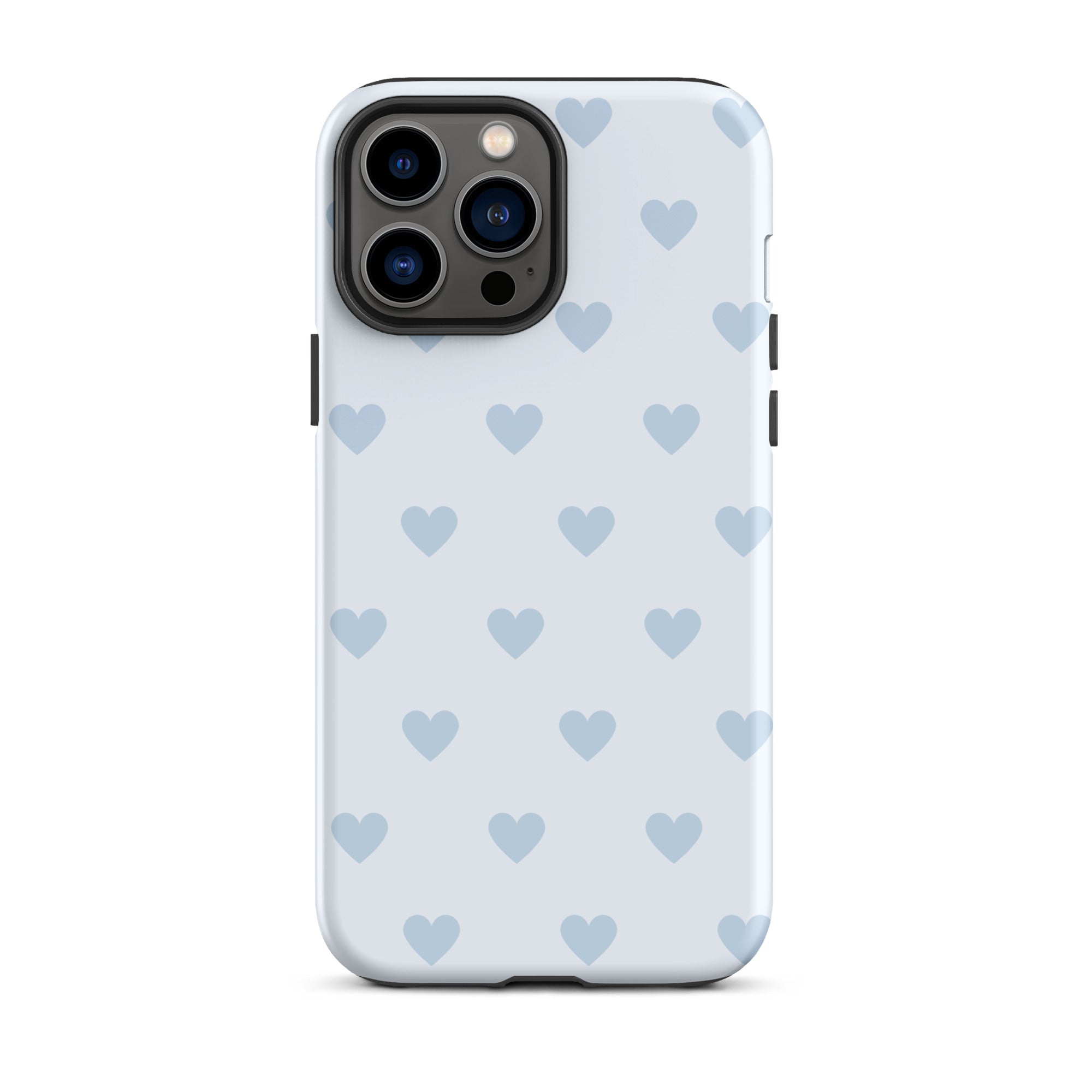 Light Blue Hearts iPhone Case