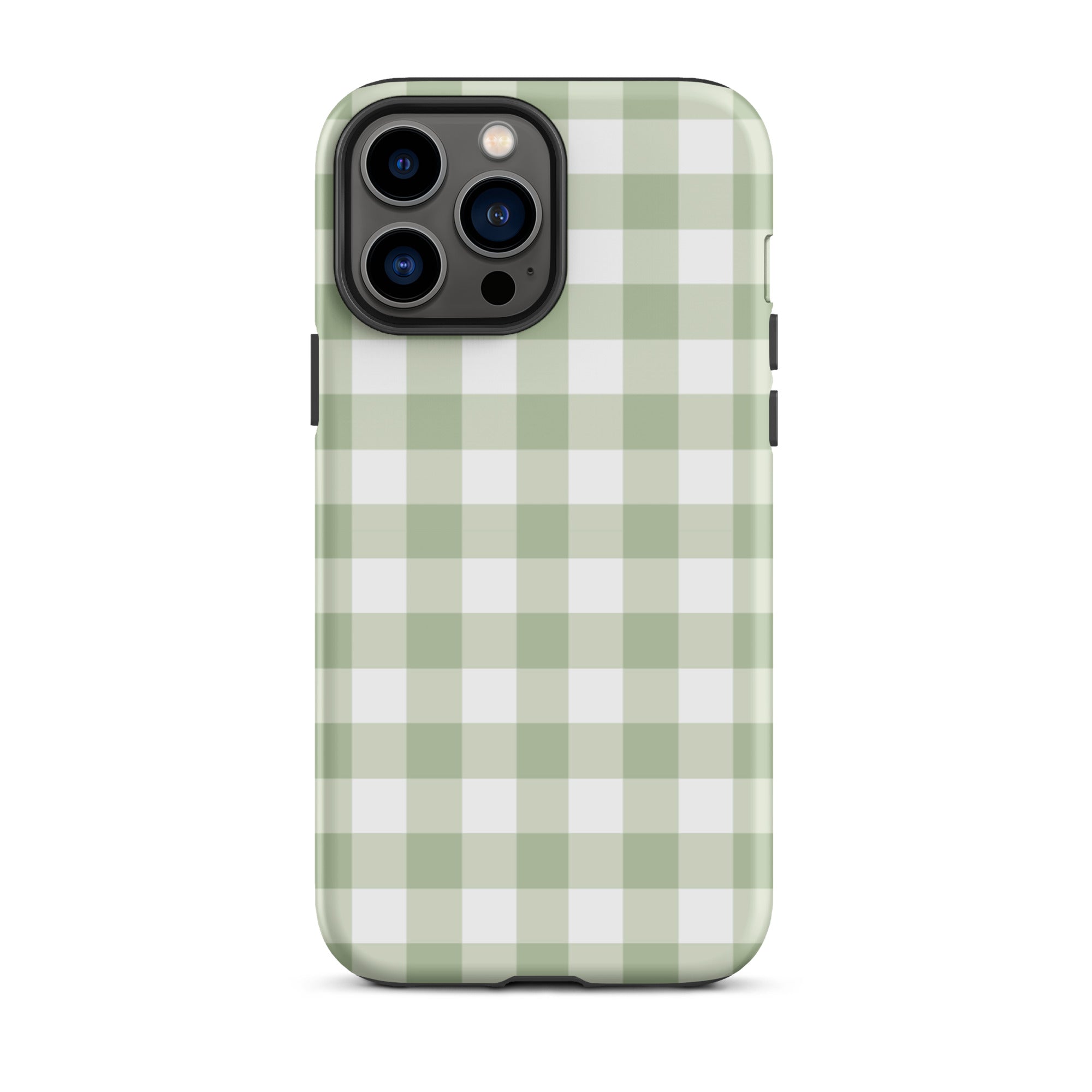 Green Gingham iPhone Case