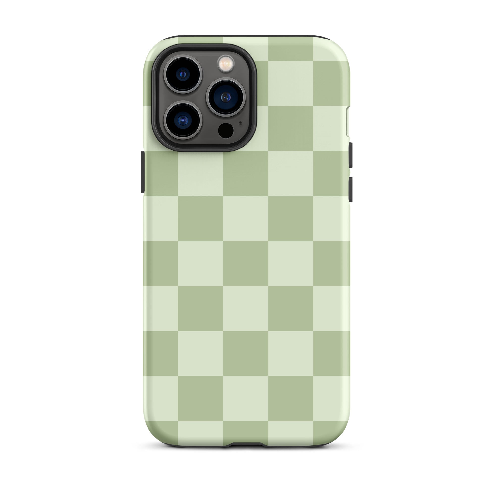 Green & Light Green Checkered iPhone Case