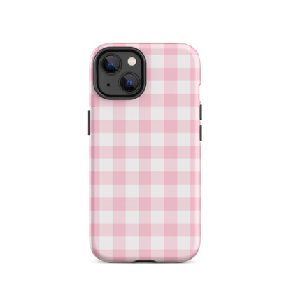 Pink Gingham iPhone Case iPhone 14 Matte