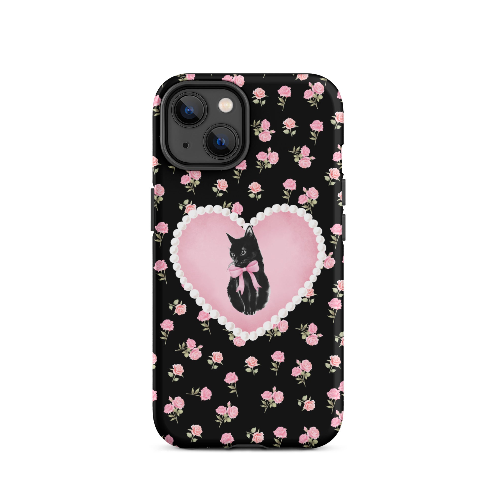 Black Féline Roses iPhone Case