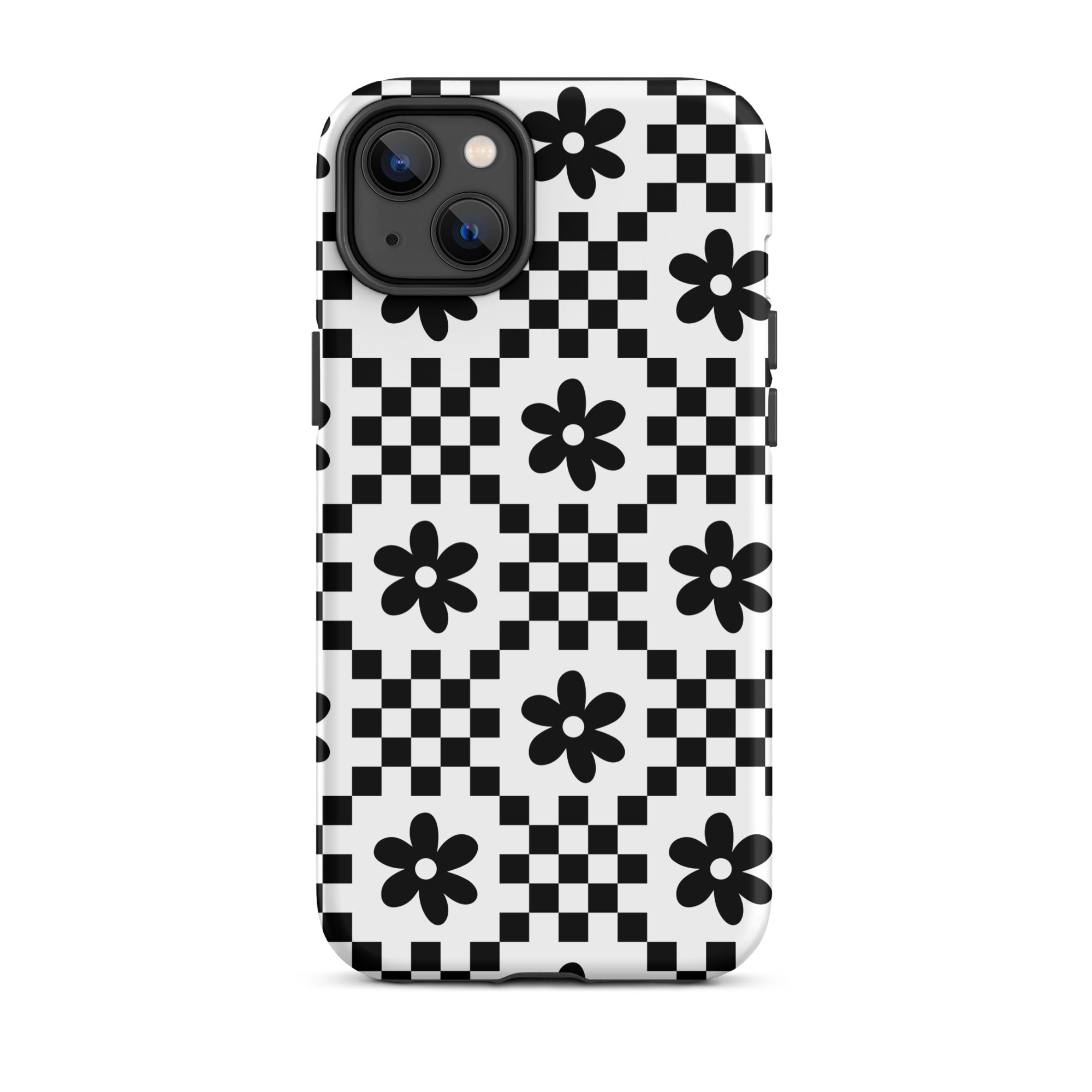 Monochrome Daisy iPhone Case iPhone 14 Plus Matte