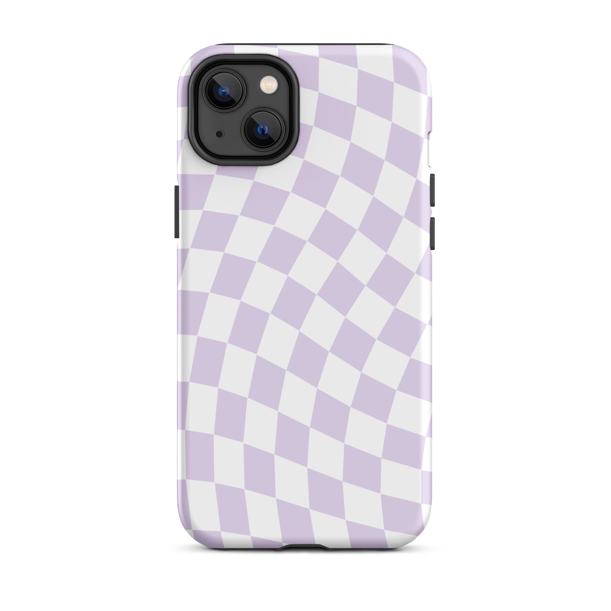 Purple Wavy Checkered iPhone Case