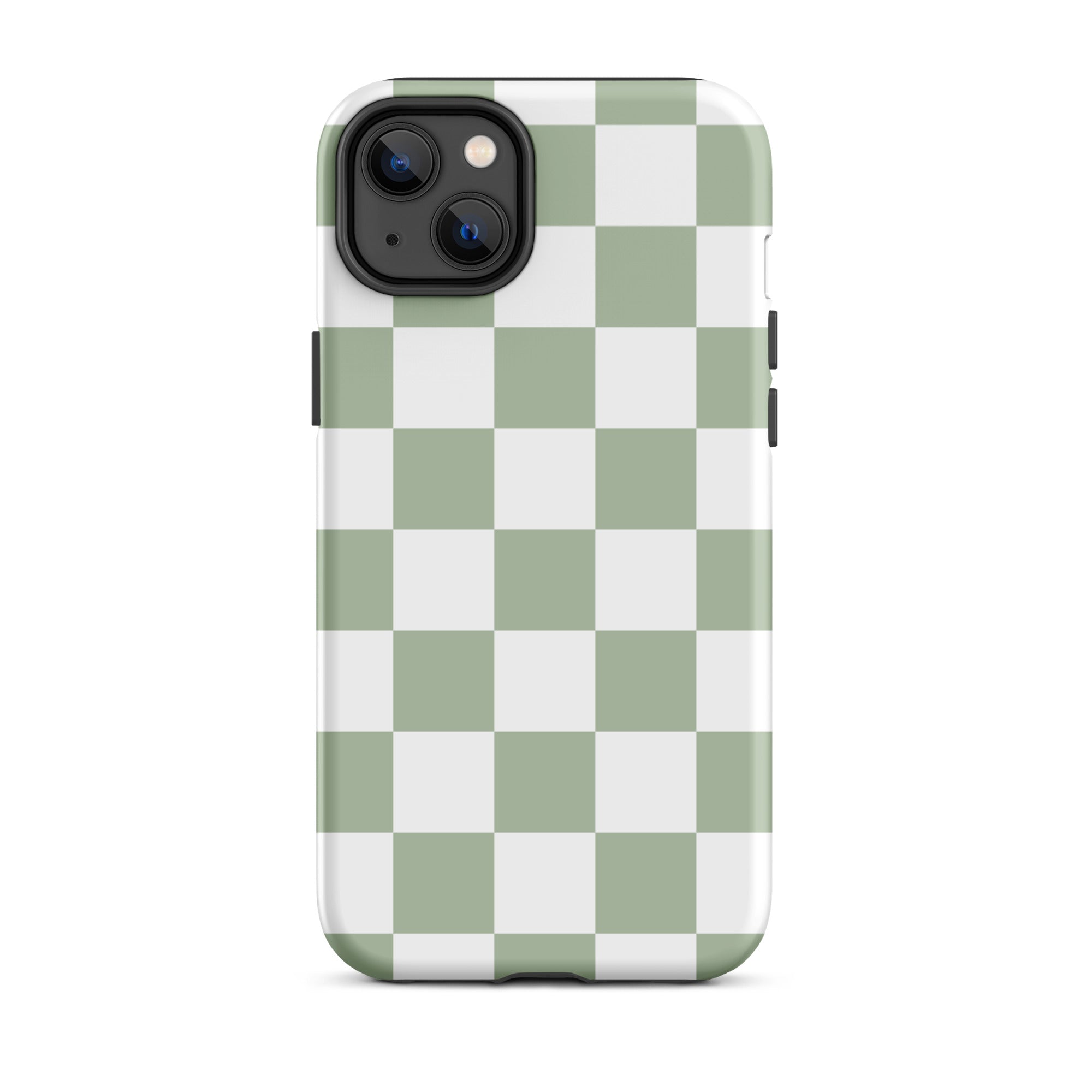 Sage Green Checkered iPhone Case