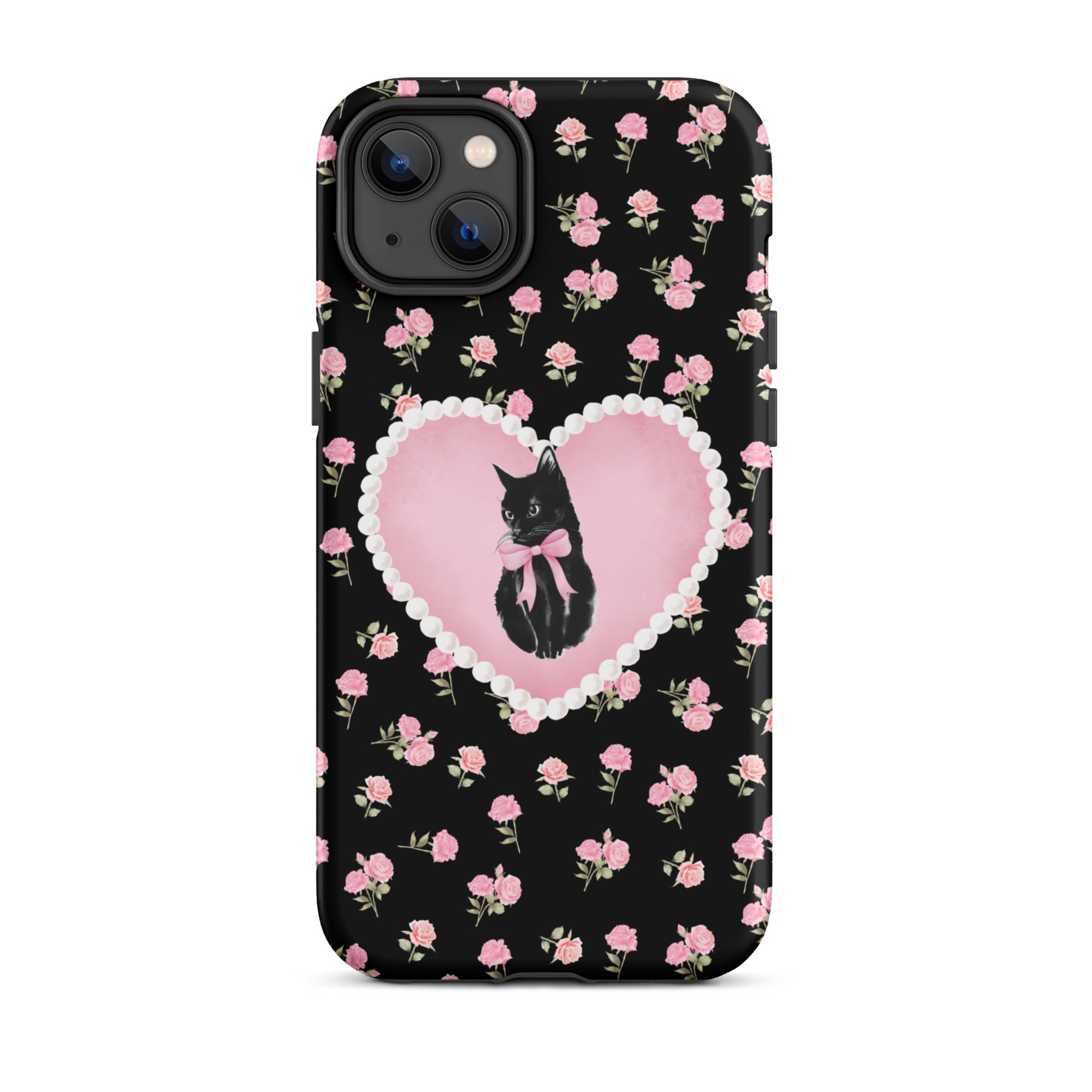 Black Féline Roses iPhone Case
