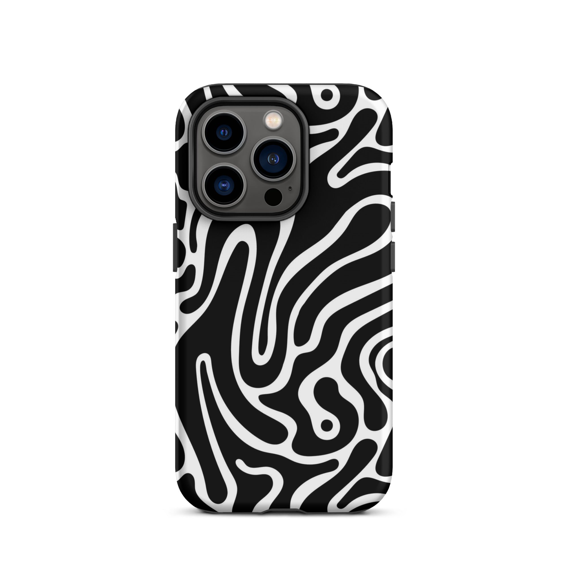 Wavy Noir iPhone Case iPhone 14 Pro Matte