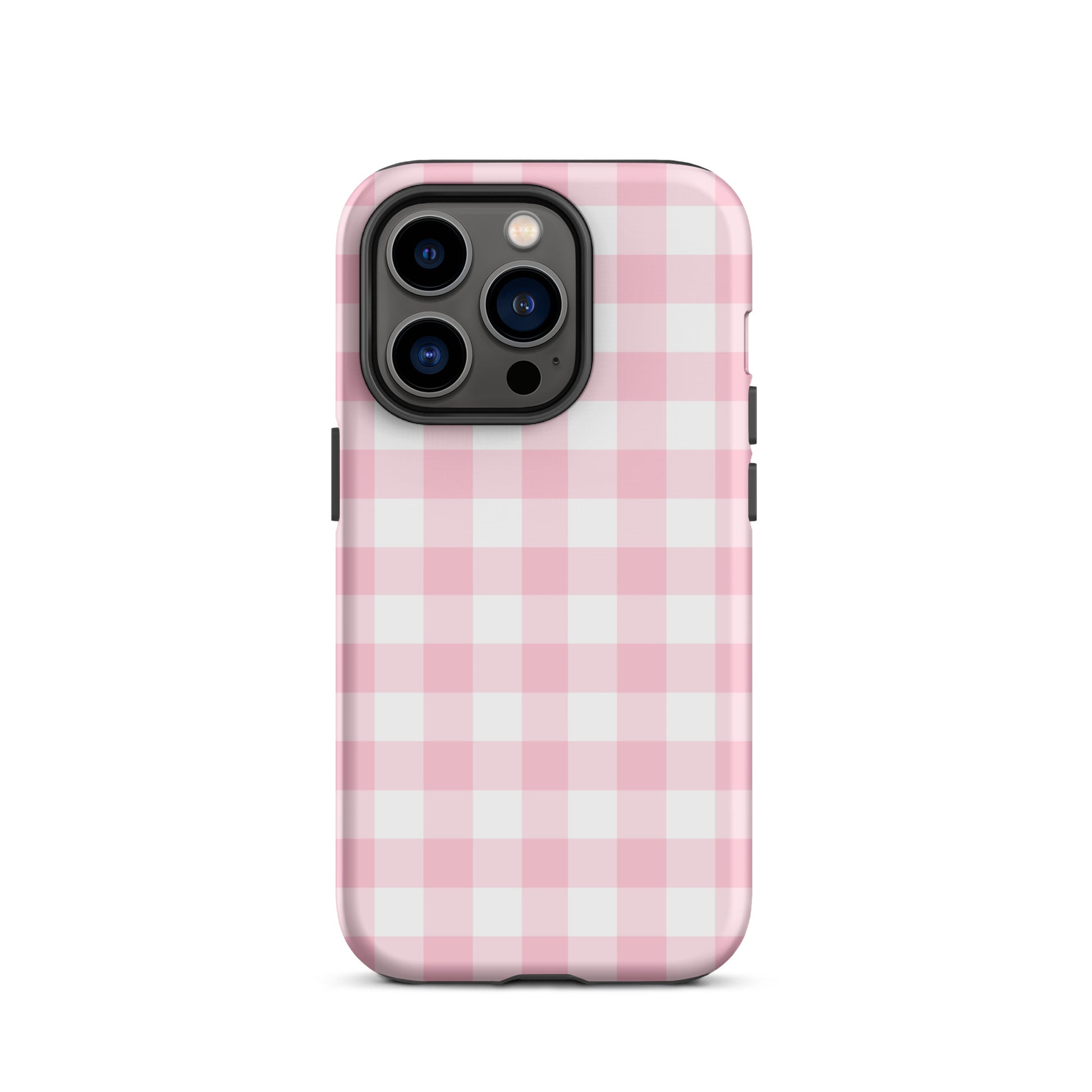 Pink Gingham iPhone Case iPhone 14 Pro Matte