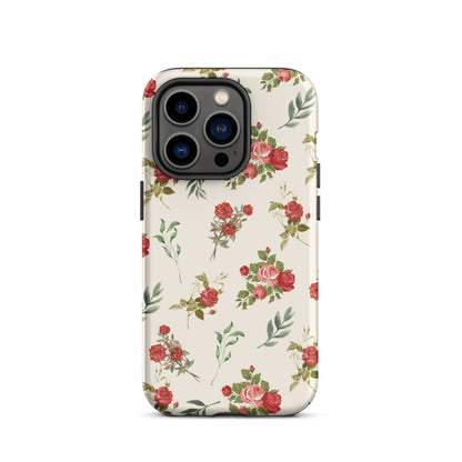 Red Vintage Roses iPhone Case