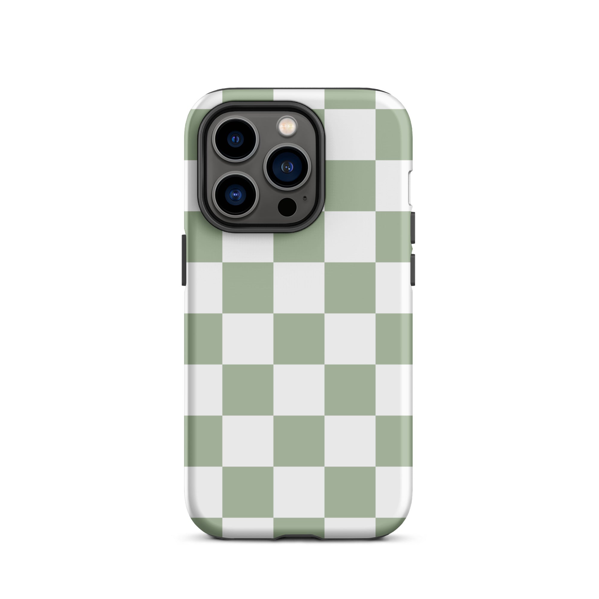 Sage Green Checkered iPhone Case