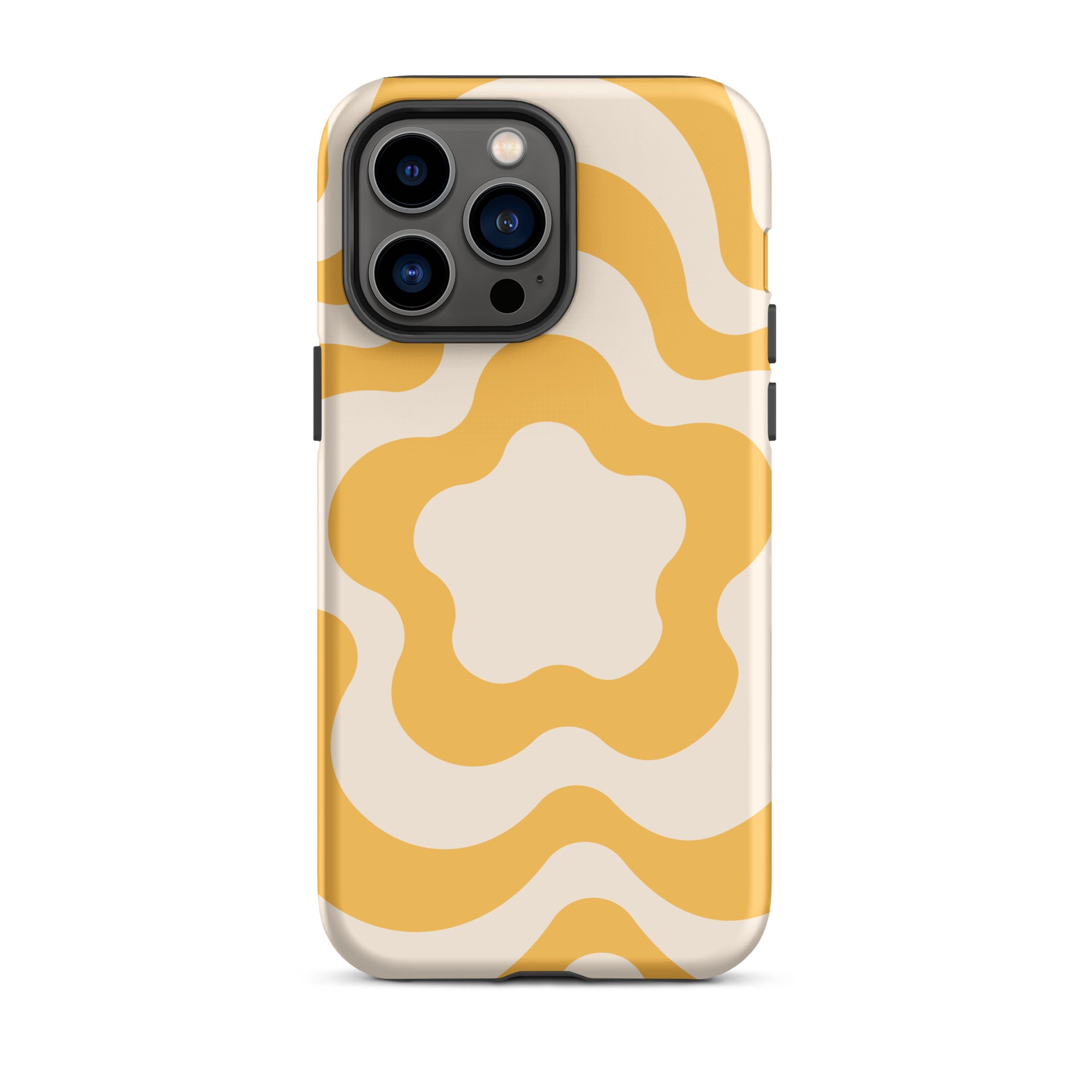 Yellow Retro Flowers iPhone Case iPhone 14 Pro Max Matte