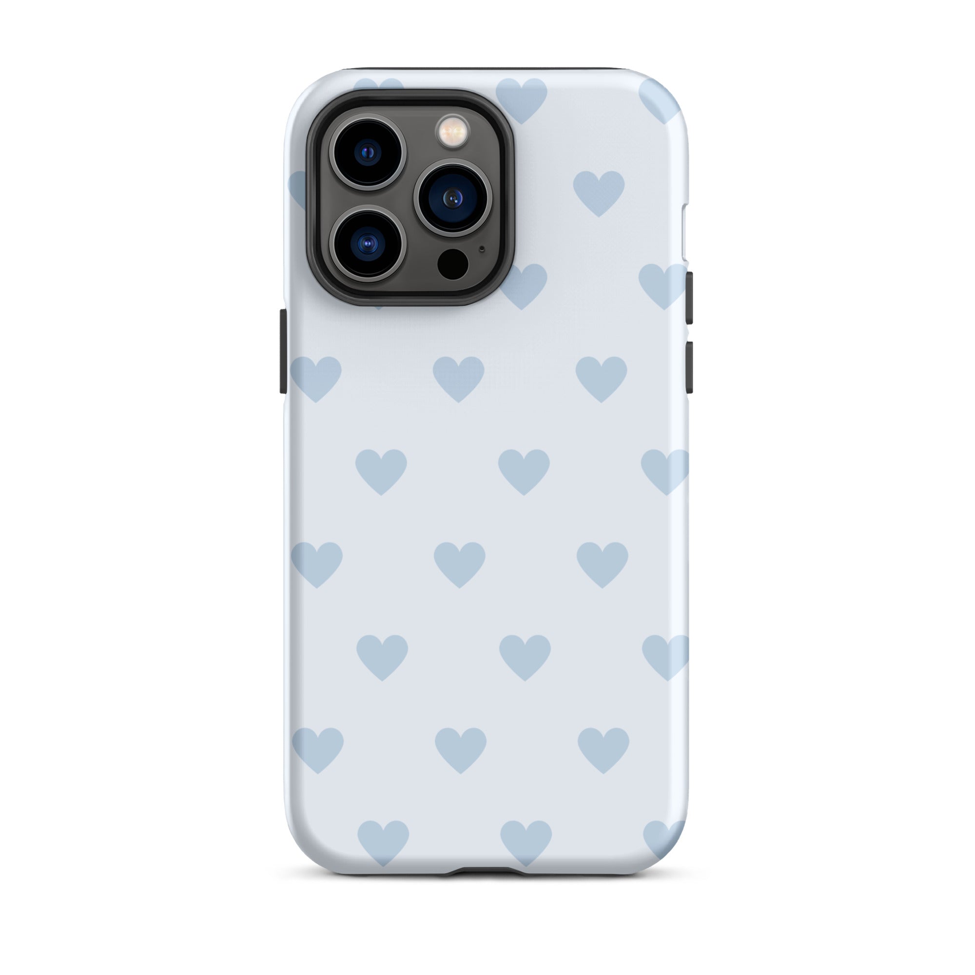 Light Blue Hearts iPhone Case