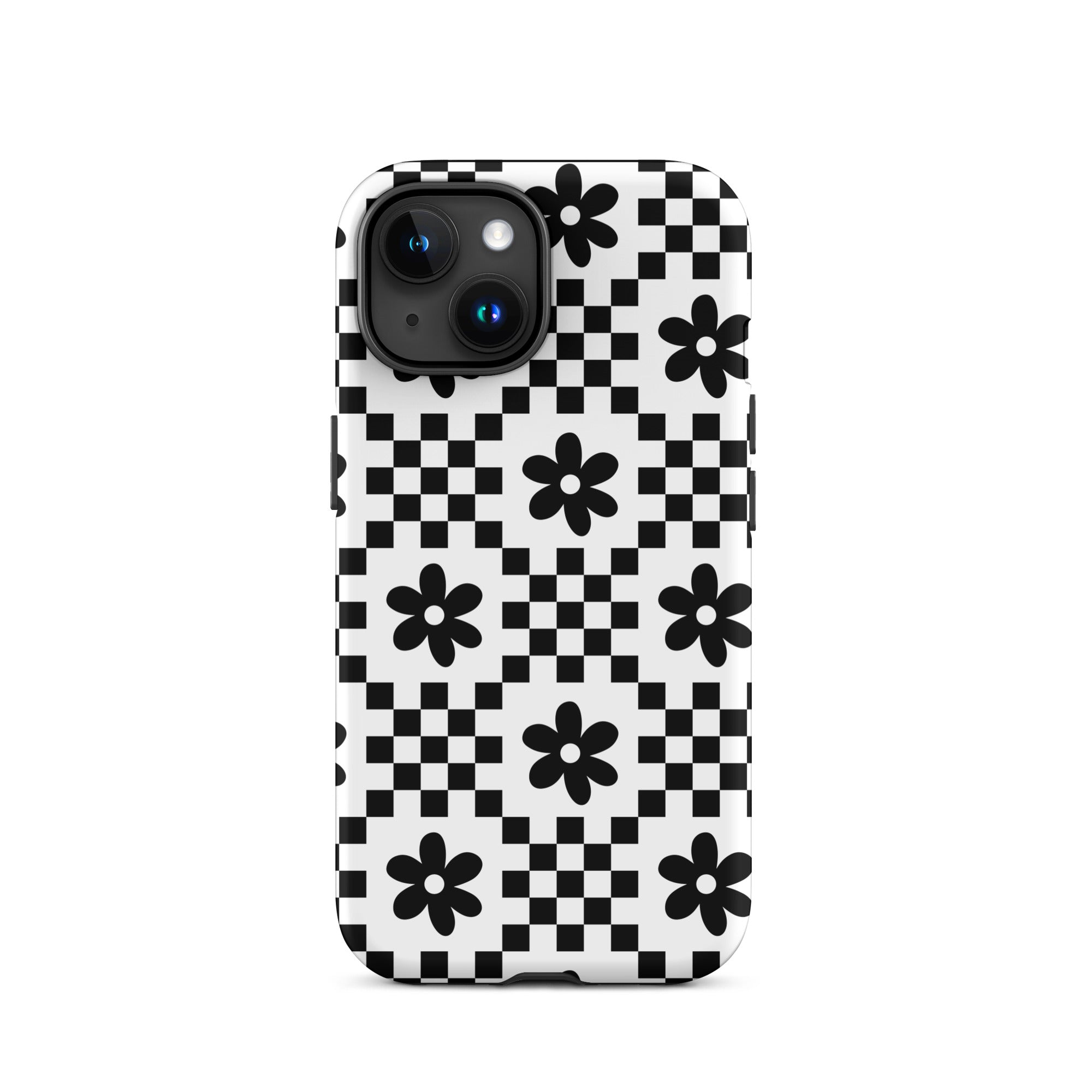 Monochrome Daisy iPhone Case iPhone 15 Matte