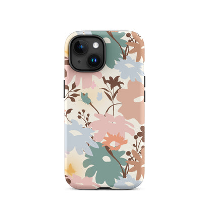 Retro Floral Fusion iPhone Case