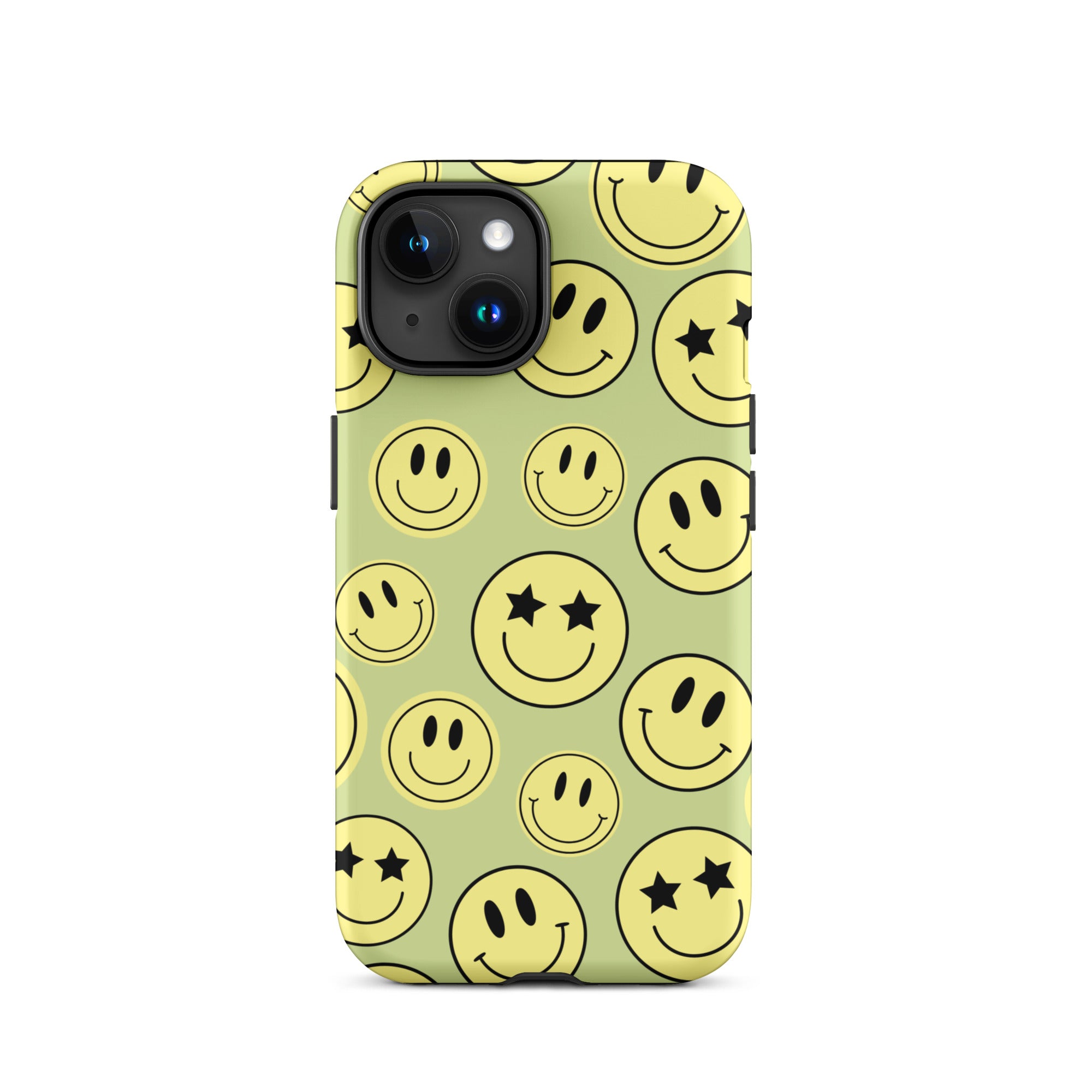 Green Smiley Faces iPhone Case
